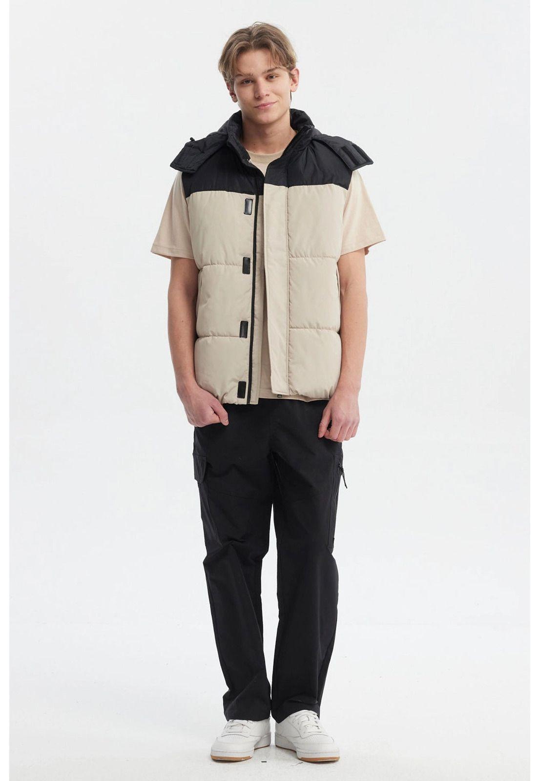 Parka Hombre Puffa Bicolor Beige-3