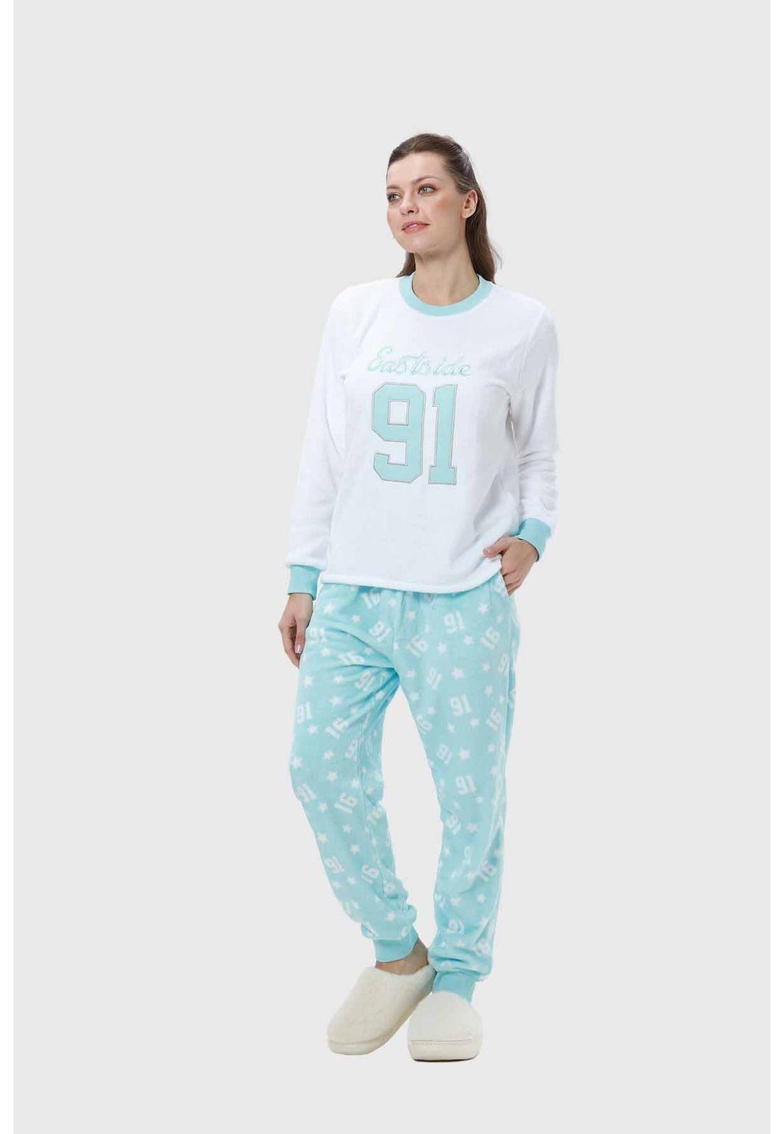 Pijama Mujer Polar Aqua I-1