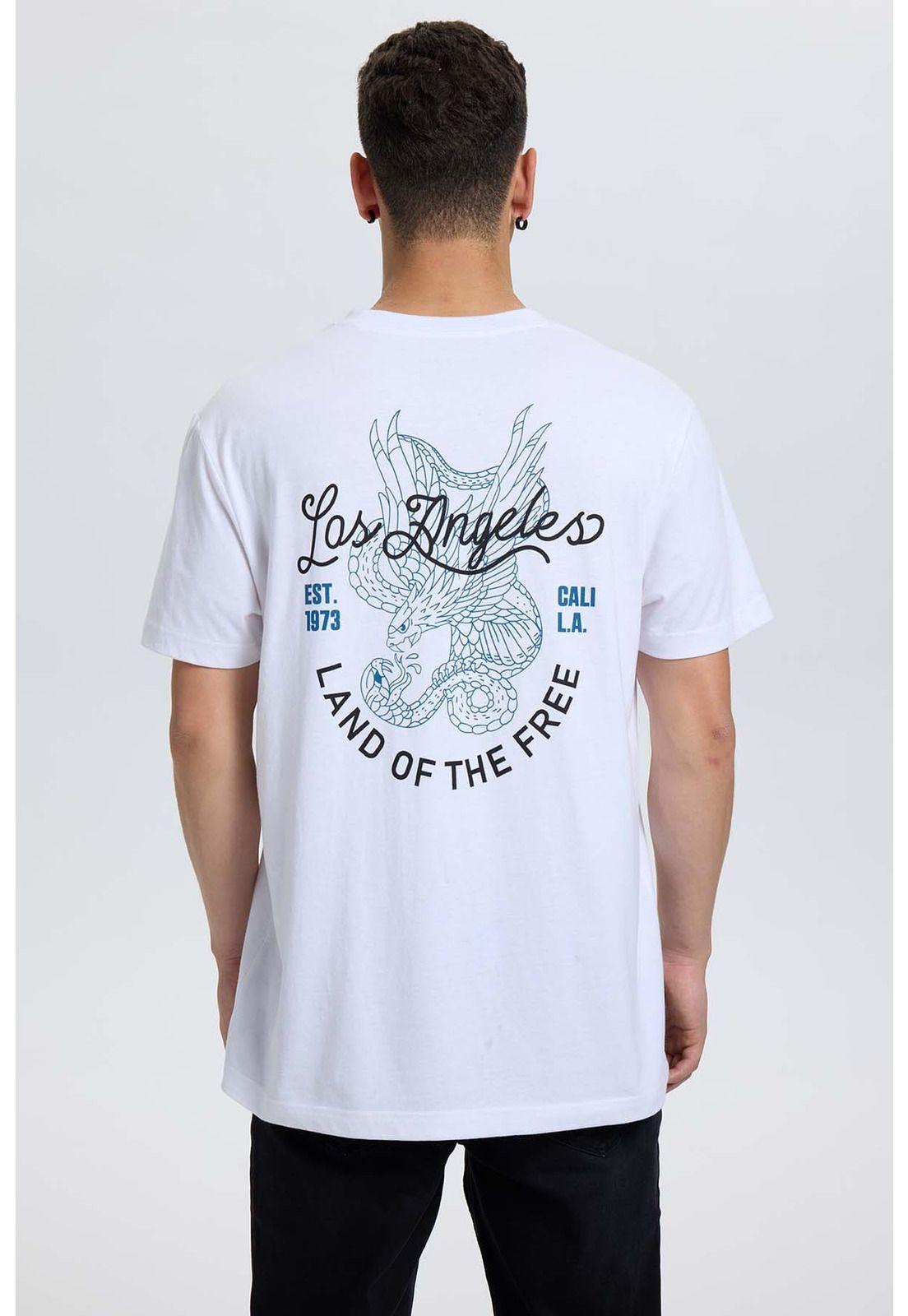 Polera Hombre Doble Print Blanco - lll-2