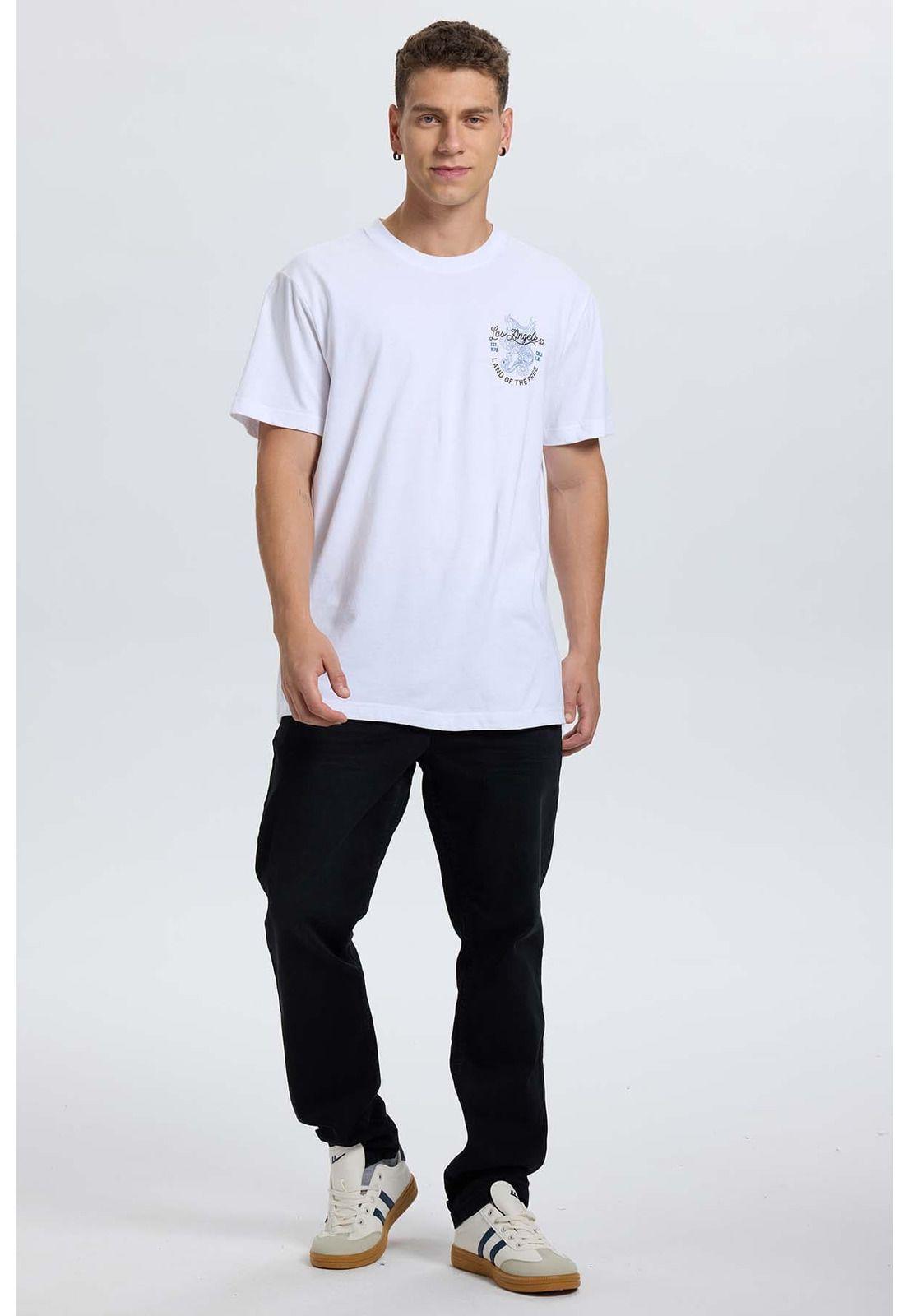 Polera Hombre Doble Print Blanco - lll-3