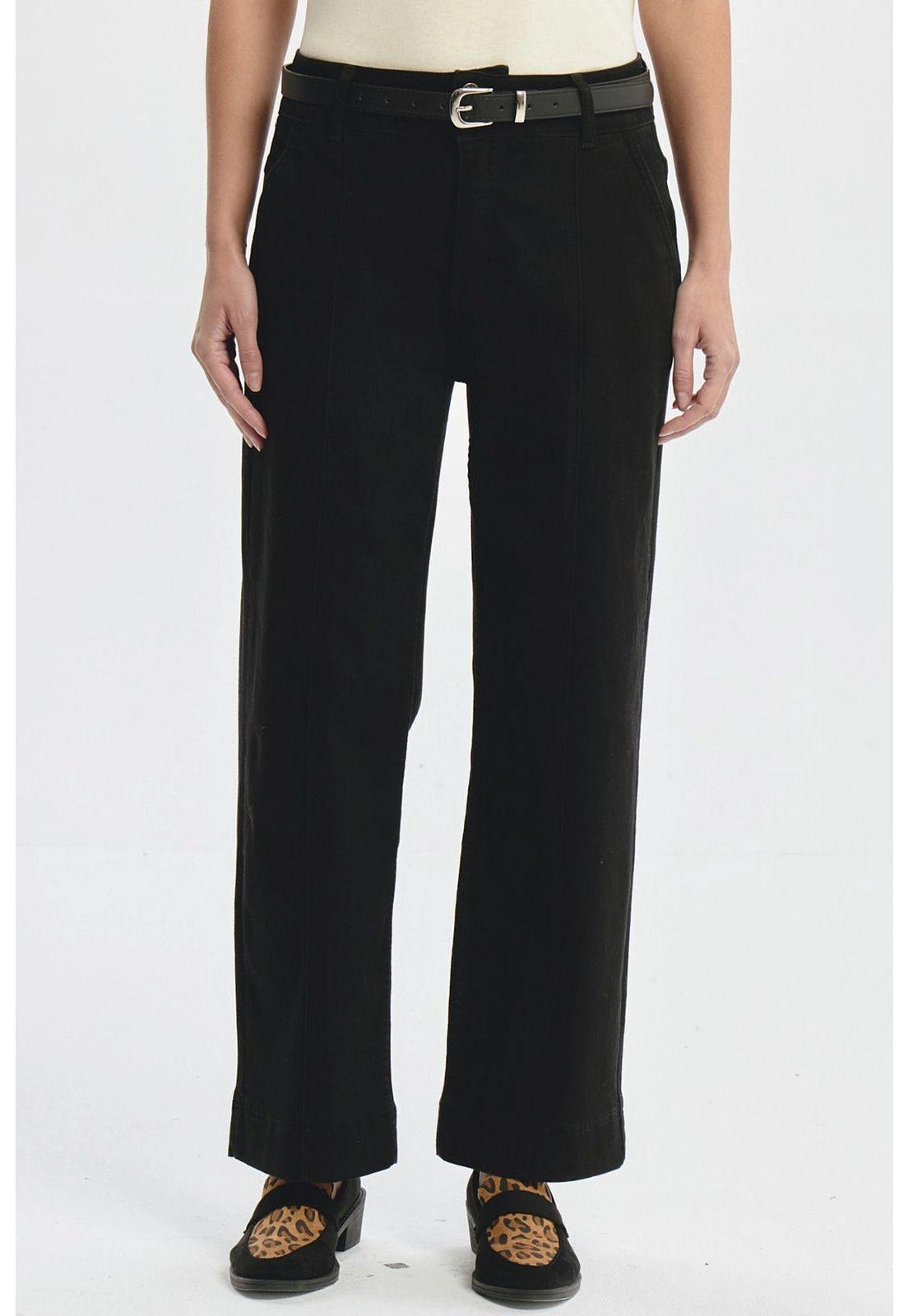 Jeans Mujer Calce Recto Negro - X-0