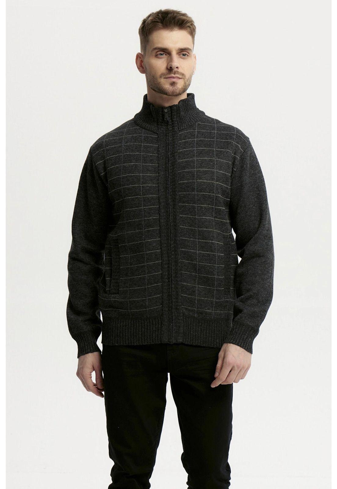 Sweater Hombre Cuello Con Cierre Marengo-0