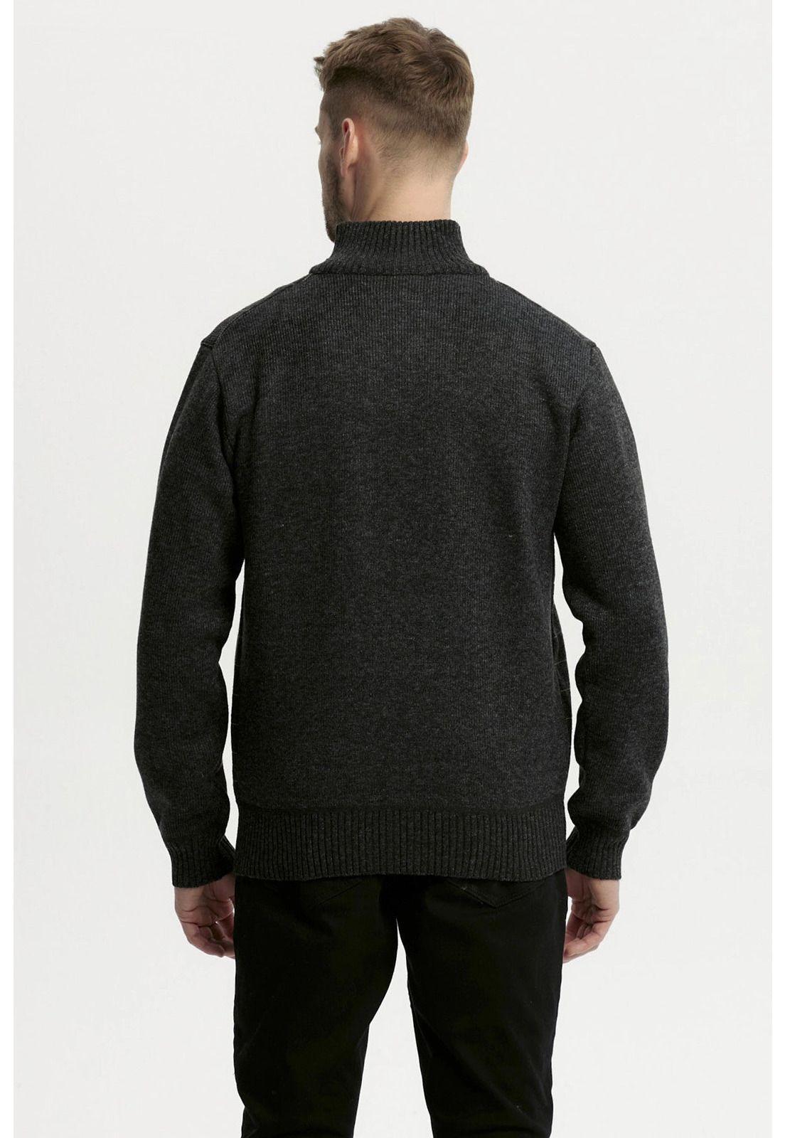 Sweater Hombre Cuello Con Cierre Marengo-2