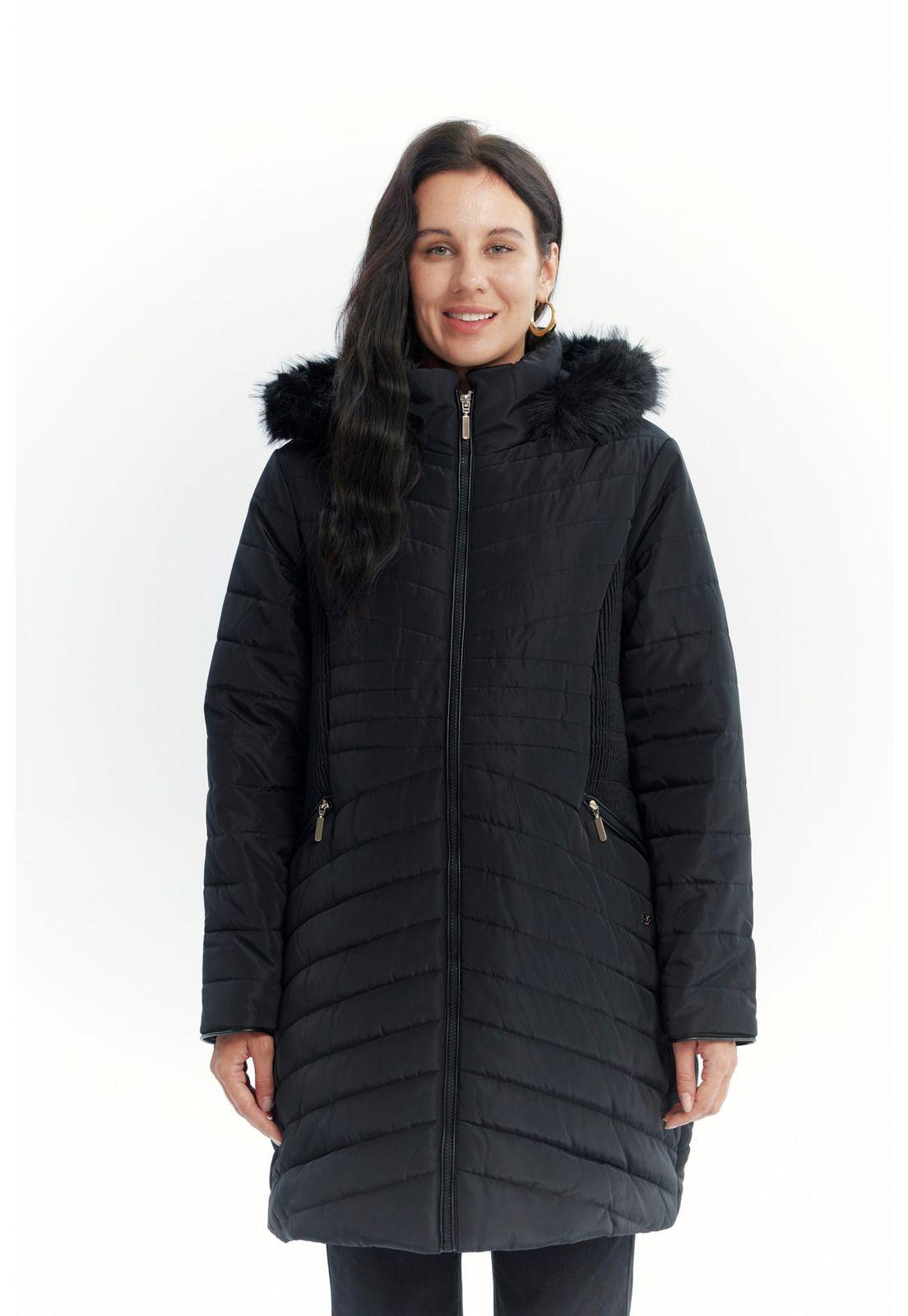 Parka Mujer Full Zipper Negro-0