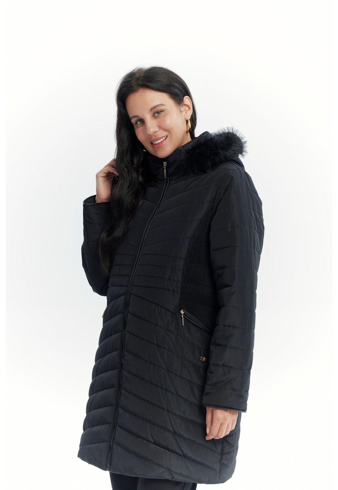Parka Mujer Full Zipper Negro-1