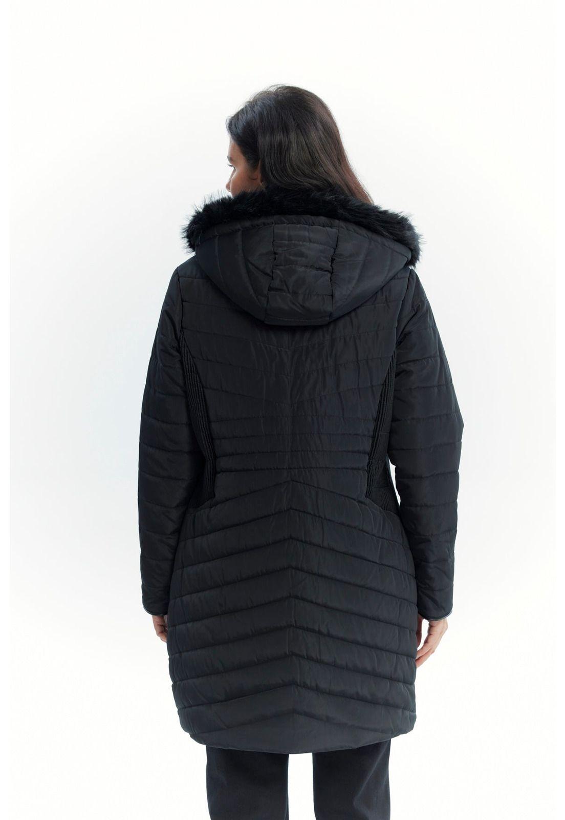 Parka Mujer Full Zipper Negro-2