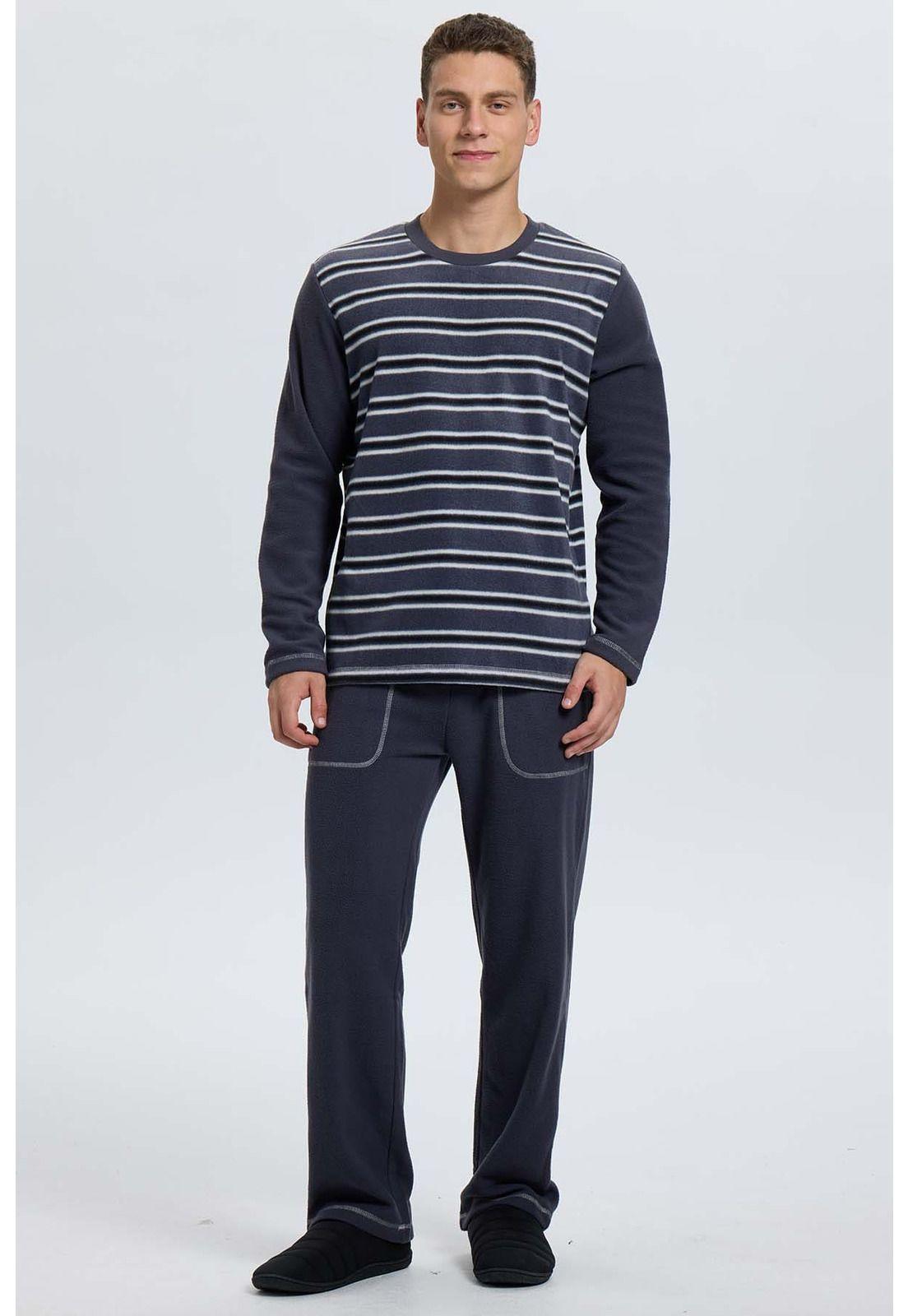 Pijama Hombre Cr Polar Gris - ll-3