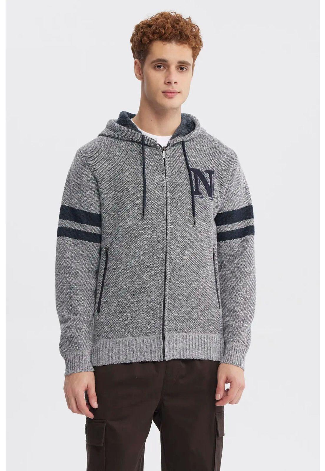 Sweater Hombre Slim Juvenil Gris-0