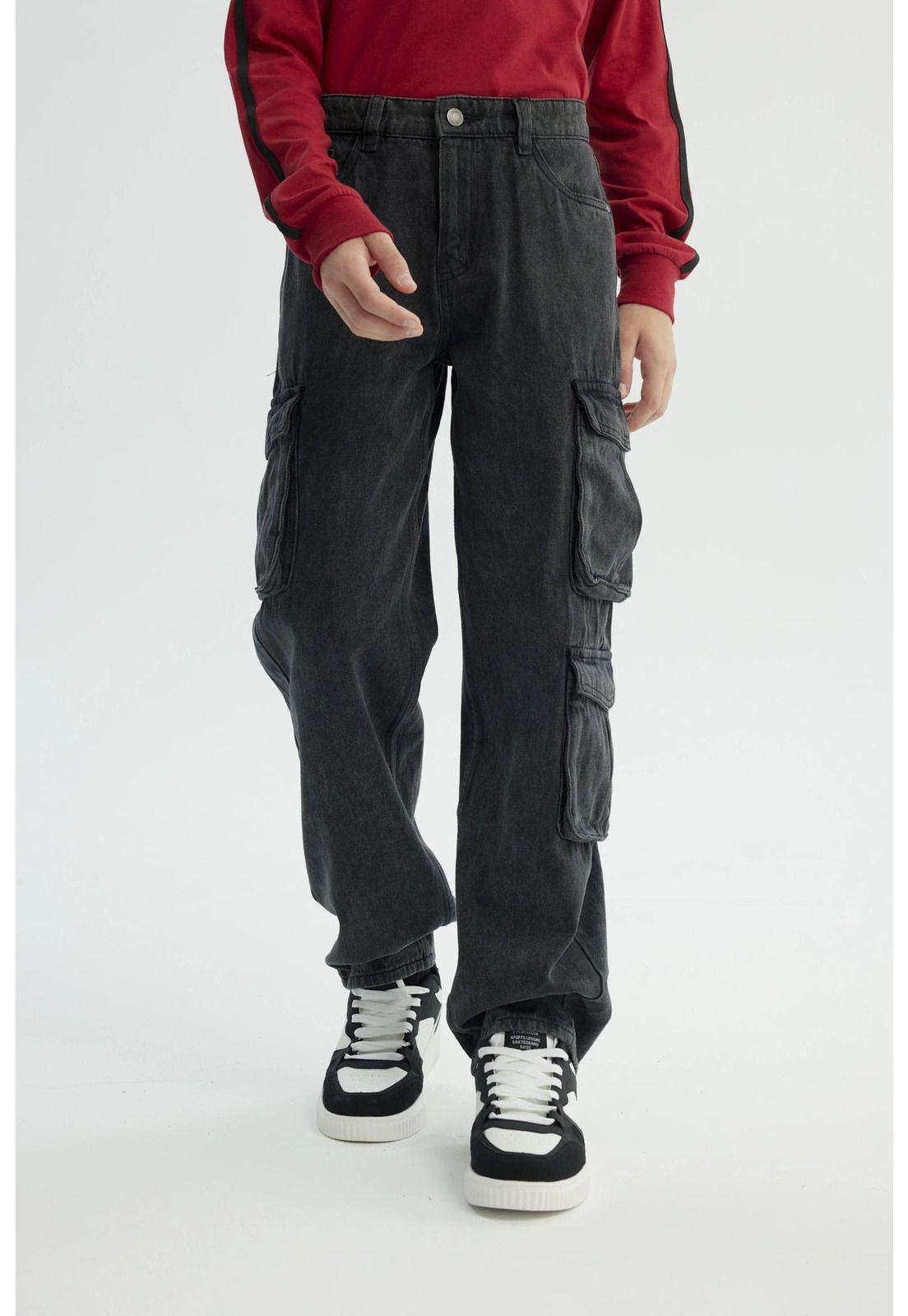 Jeans Niño Baggy Negro - ll-0