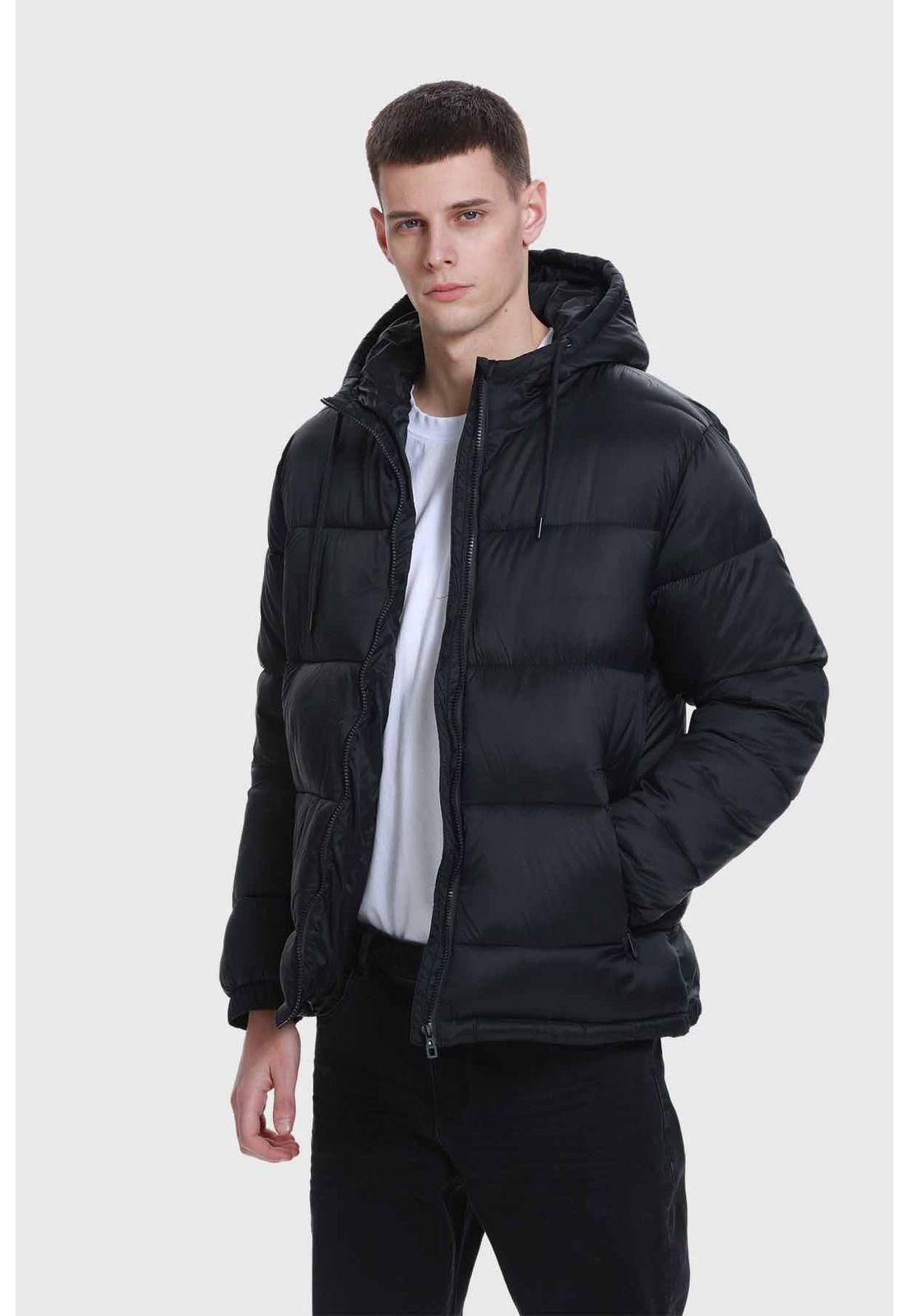 Parka Hombre Básica Negro-1