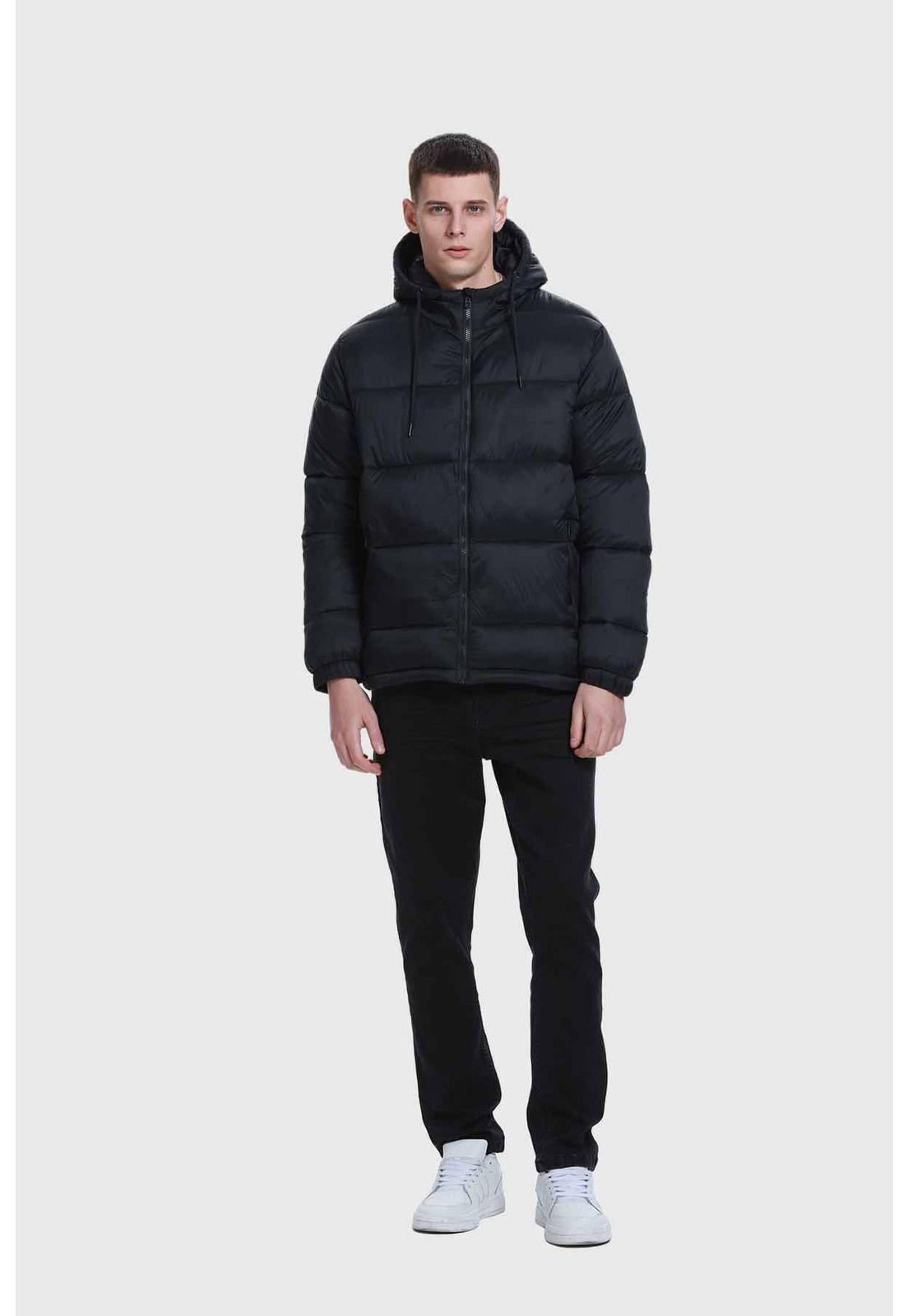 Parka Hombre Básica Negro-3