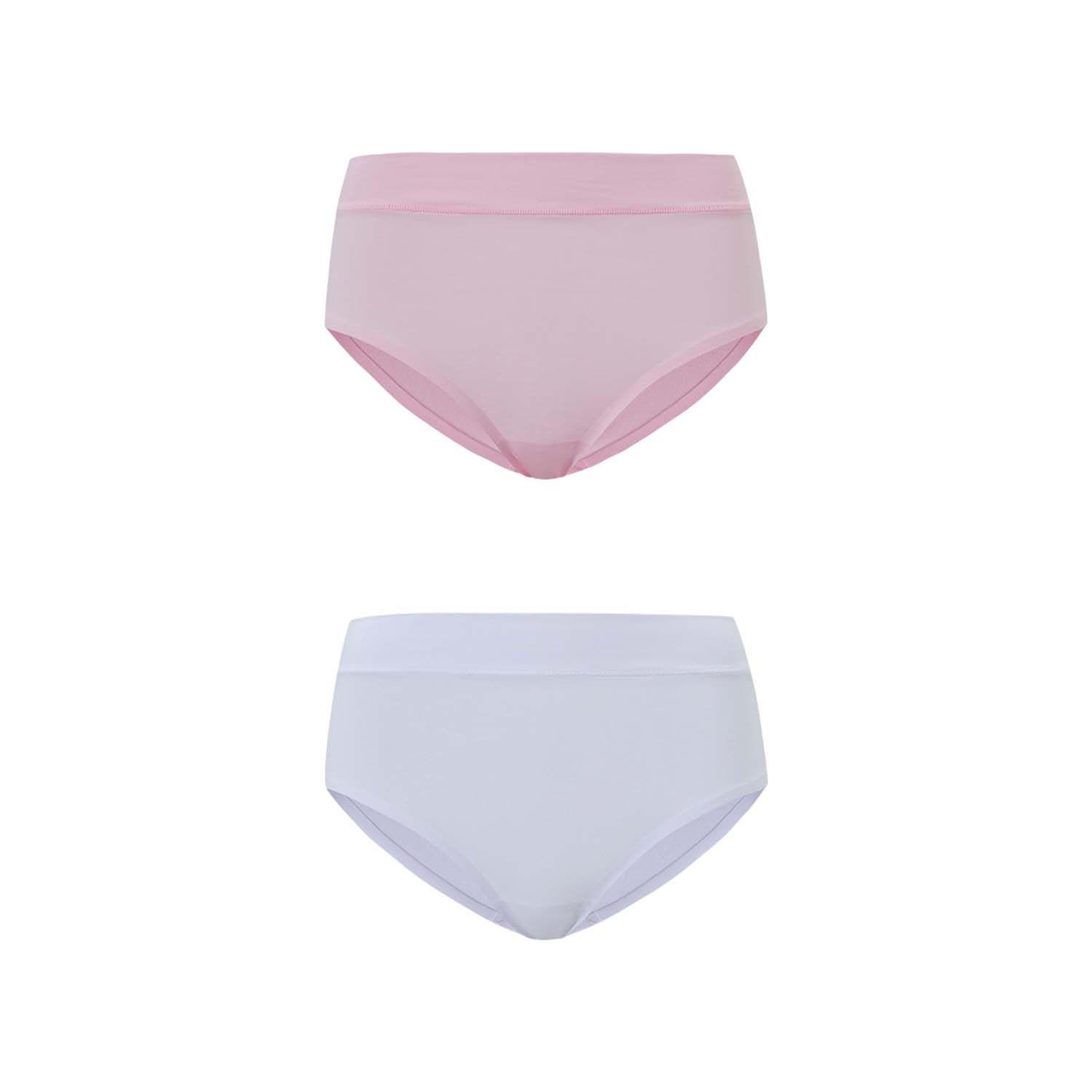 Calzón Mujer Bipack Tiro Alto Algodón Palo Rosa Fsp-0