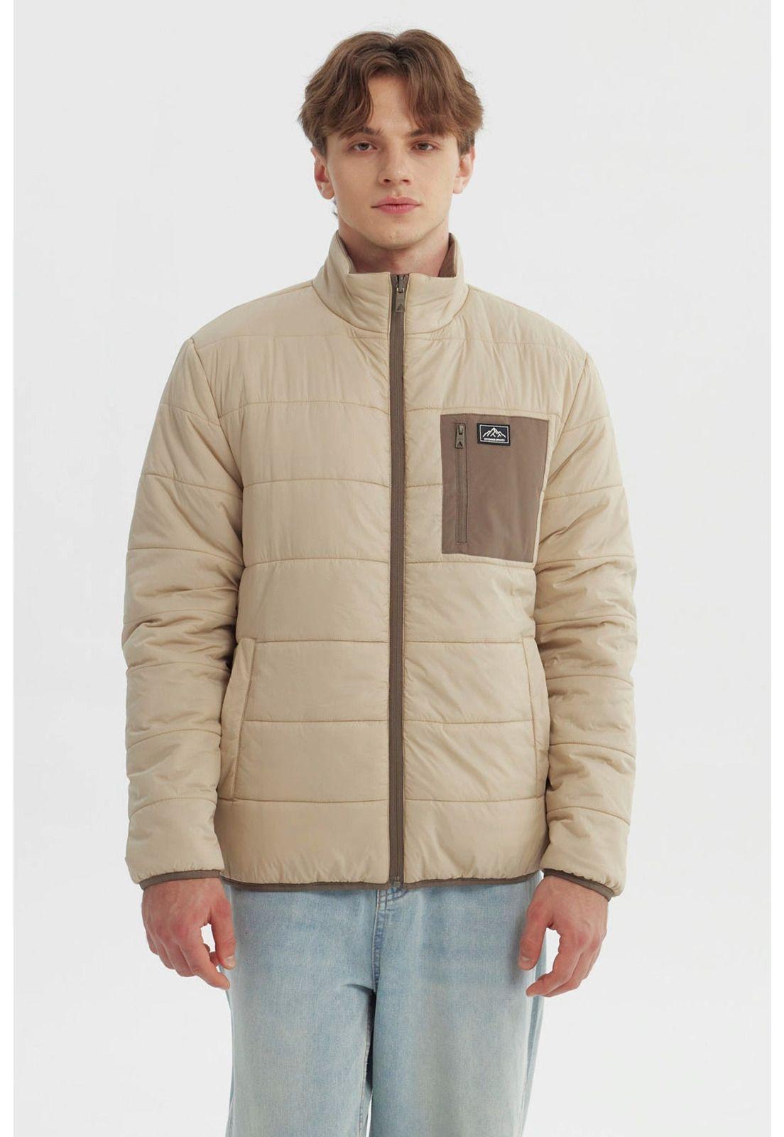 Parka Hombre Slim Reversible Marron Piedra-1