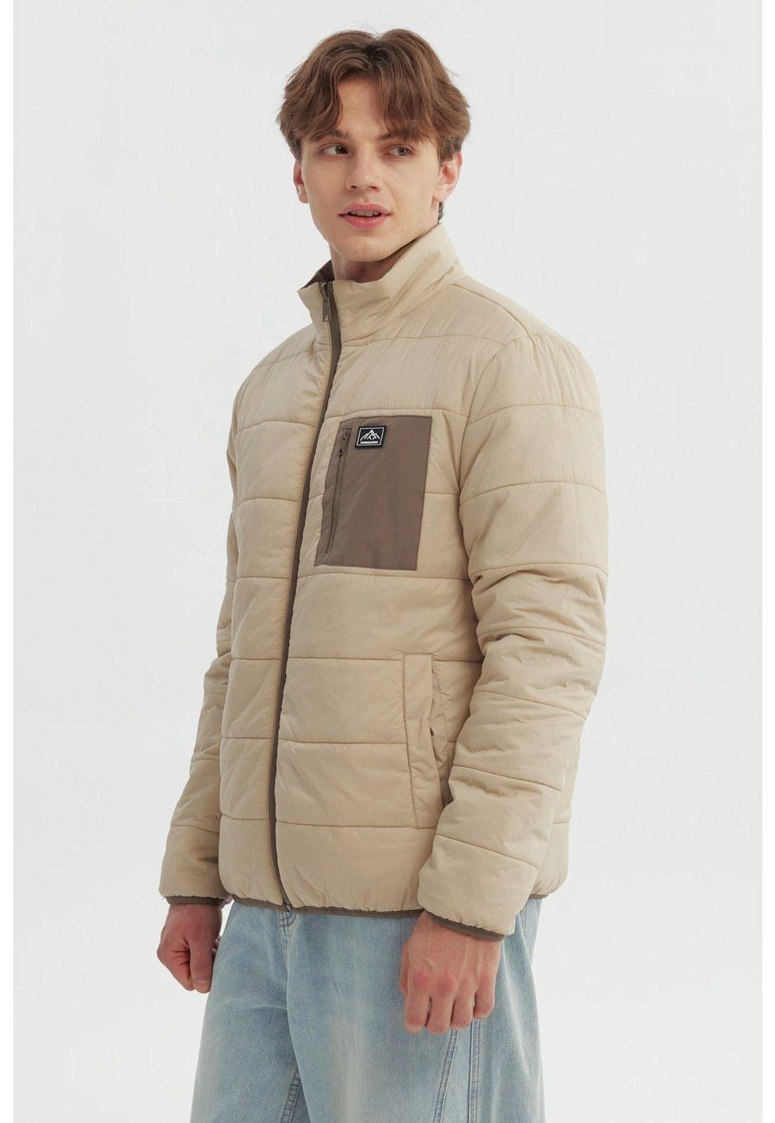Parka Hombre Slim Reversible Marron Piedra-3