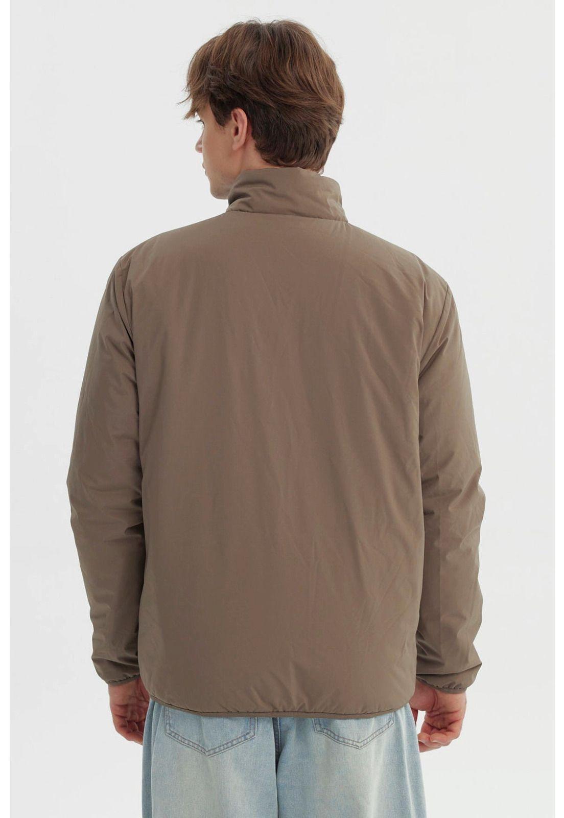 Parka Hombre Slim Reversible Marron Piedra-4