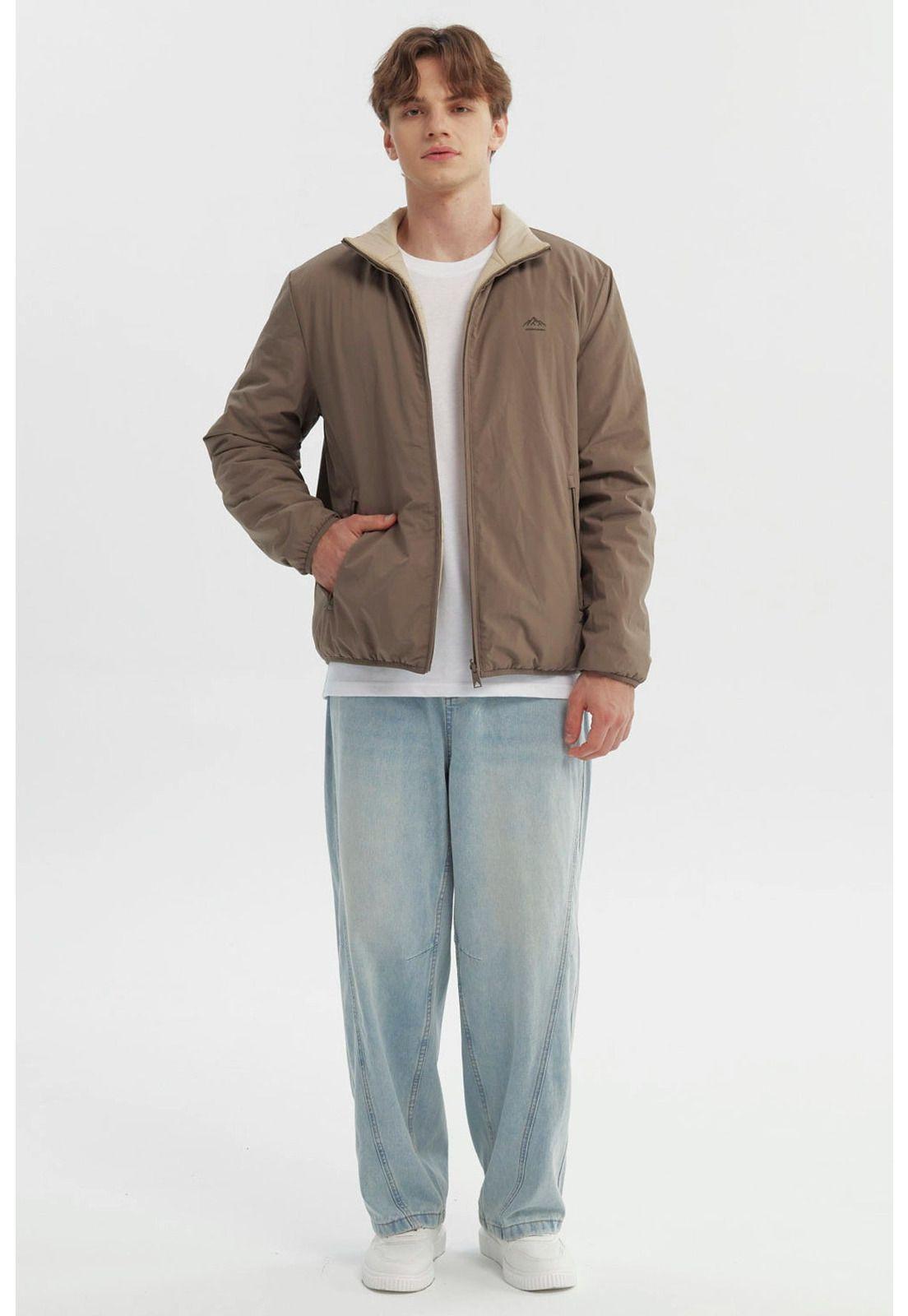 Parka Hombre Slim Reversible Marron Piedra-7
