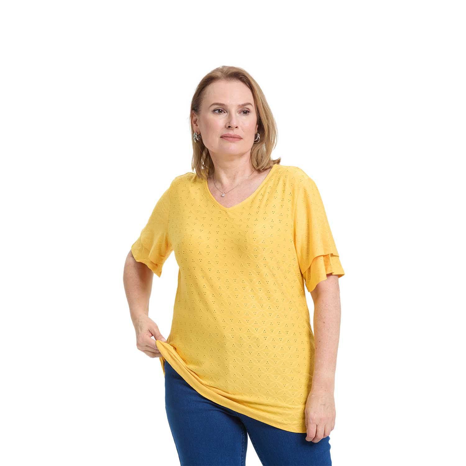 Polera Mujer Lisa Amarillo Fashion's Park-0