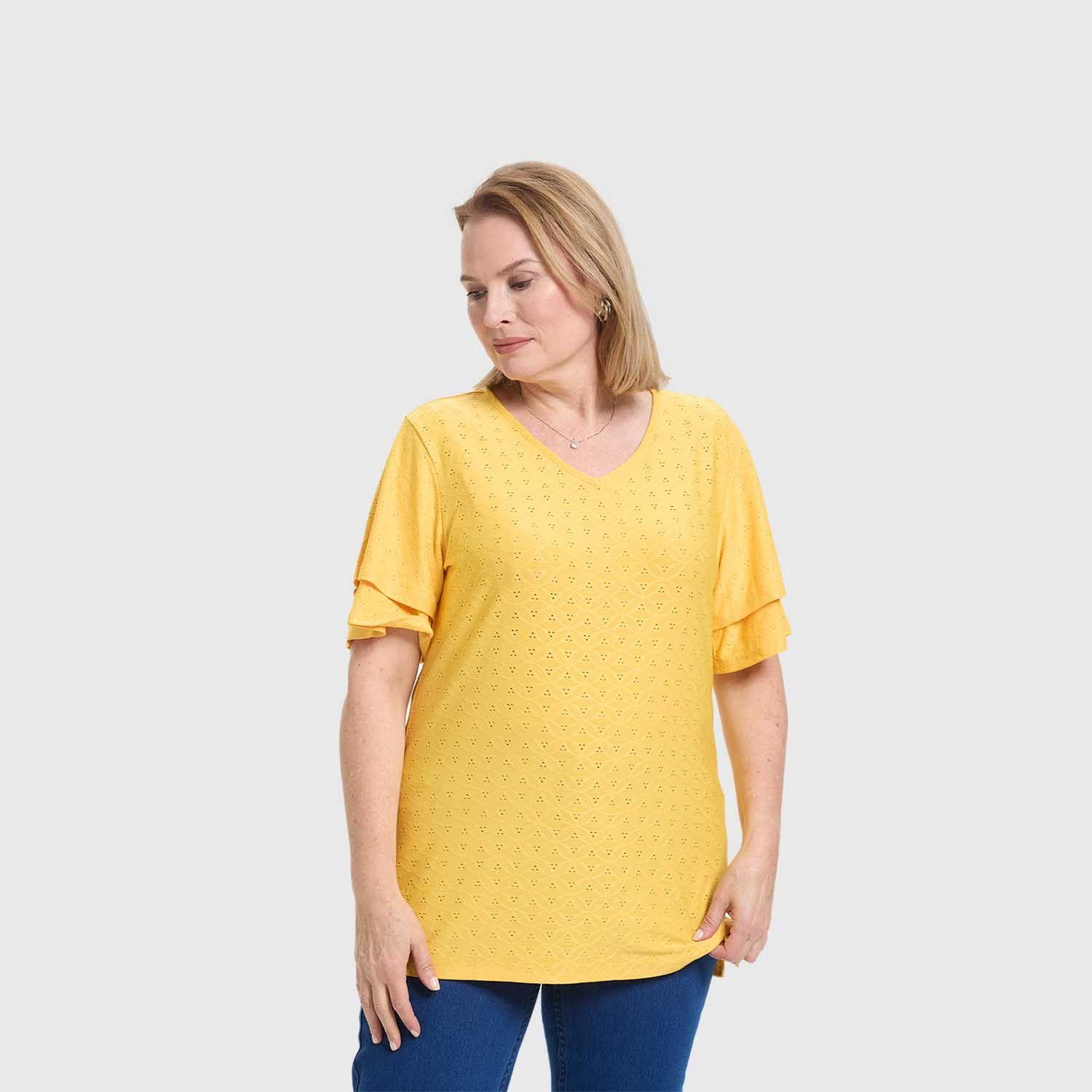 Polera Mujer Lisa Amarillo Fashion's Park-1