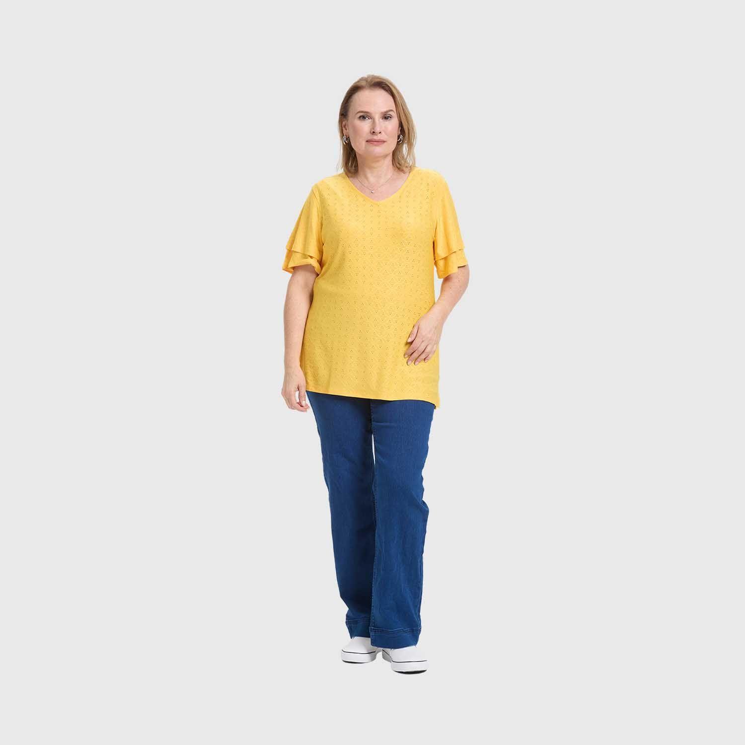 Polera Mujer Lisa Amarillo Fashion's Park-3
