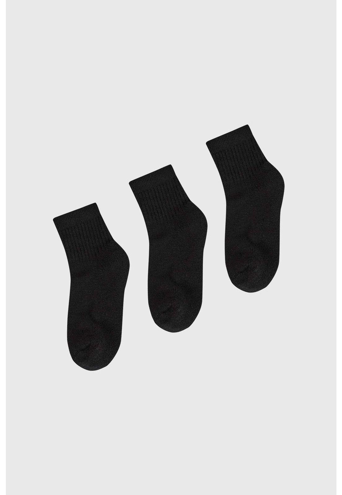 Calcetín De Vestir Hombre Tripack Negro-0