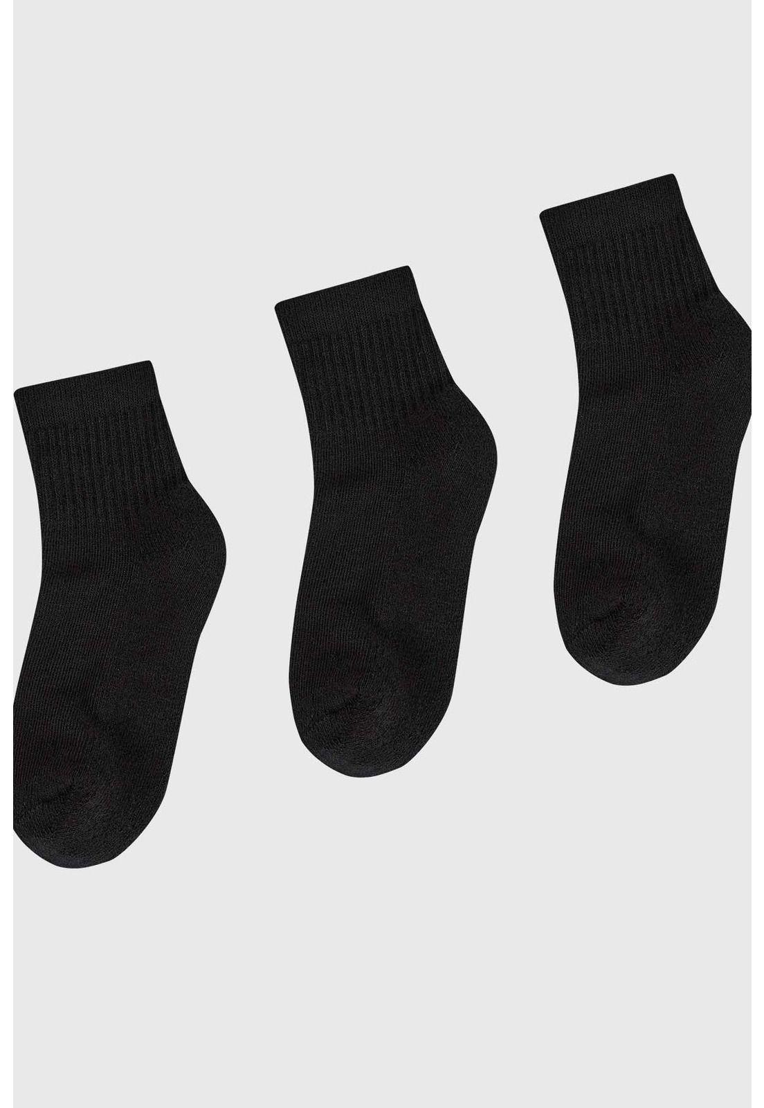 Calcetín De Vestir Hombre Tripack Negro-1