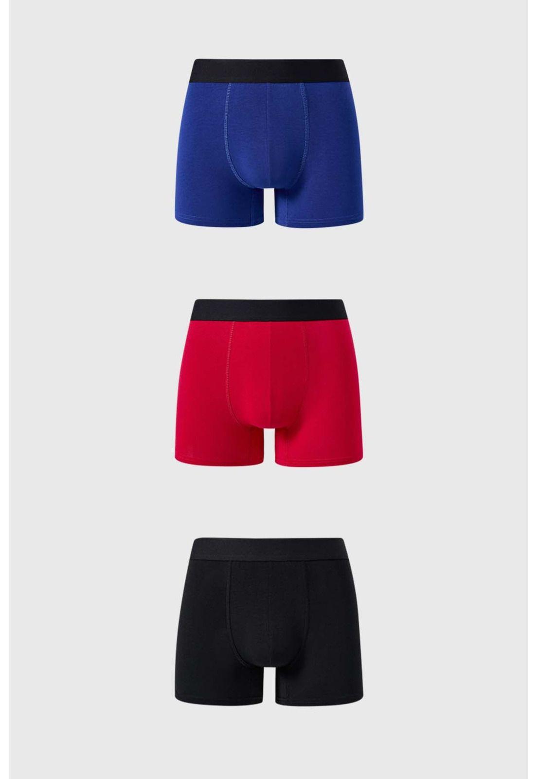 Bóxer Hombre Tripack Liso Rojo - ll-0