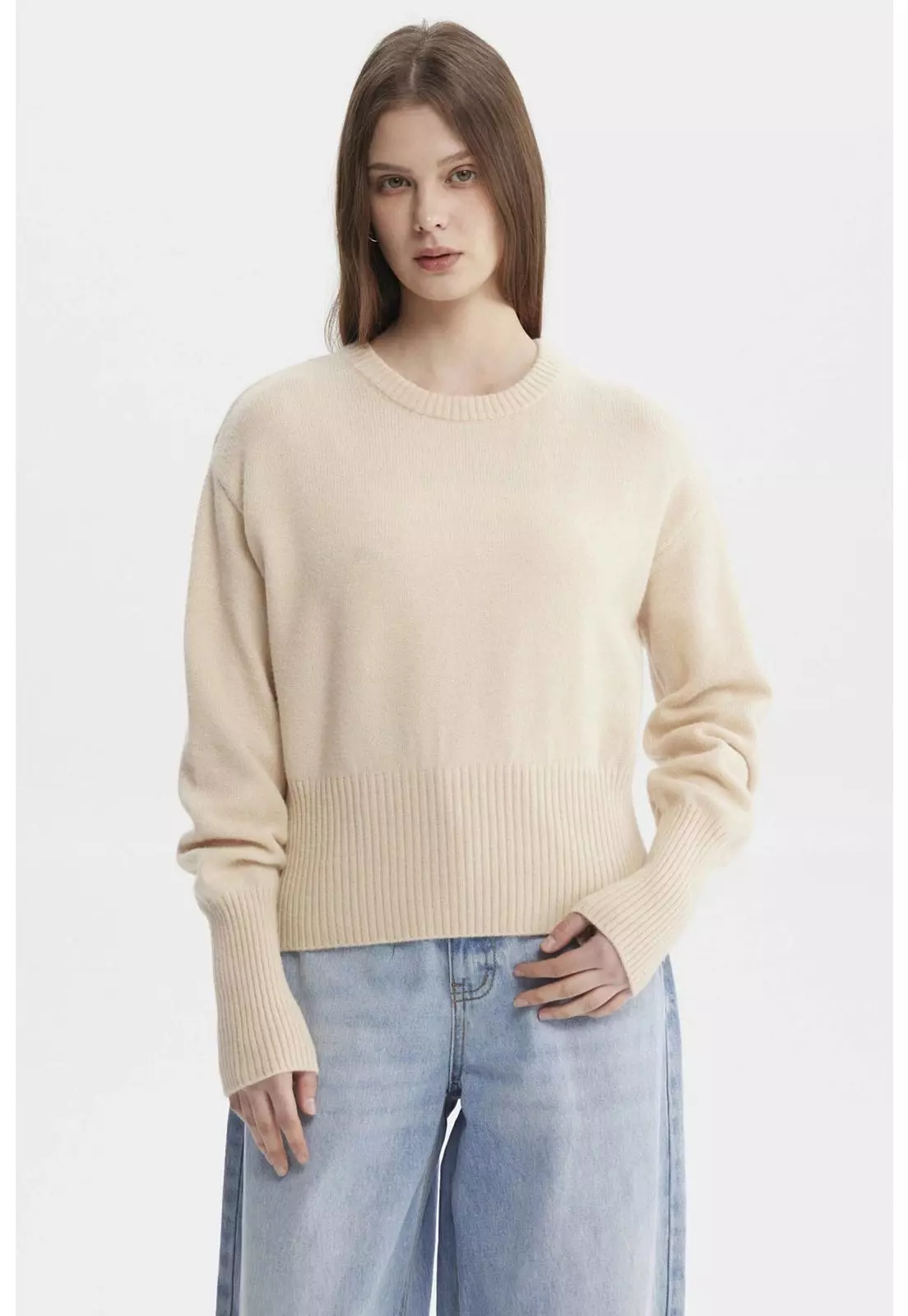 Sweater Mujer Juvenil Beige - ll-0