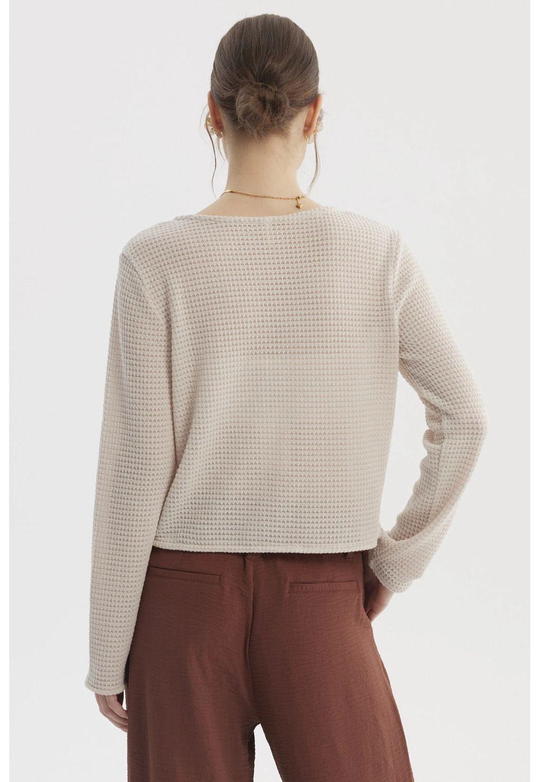 Polera Mujer Tapado Amarra Arena-2