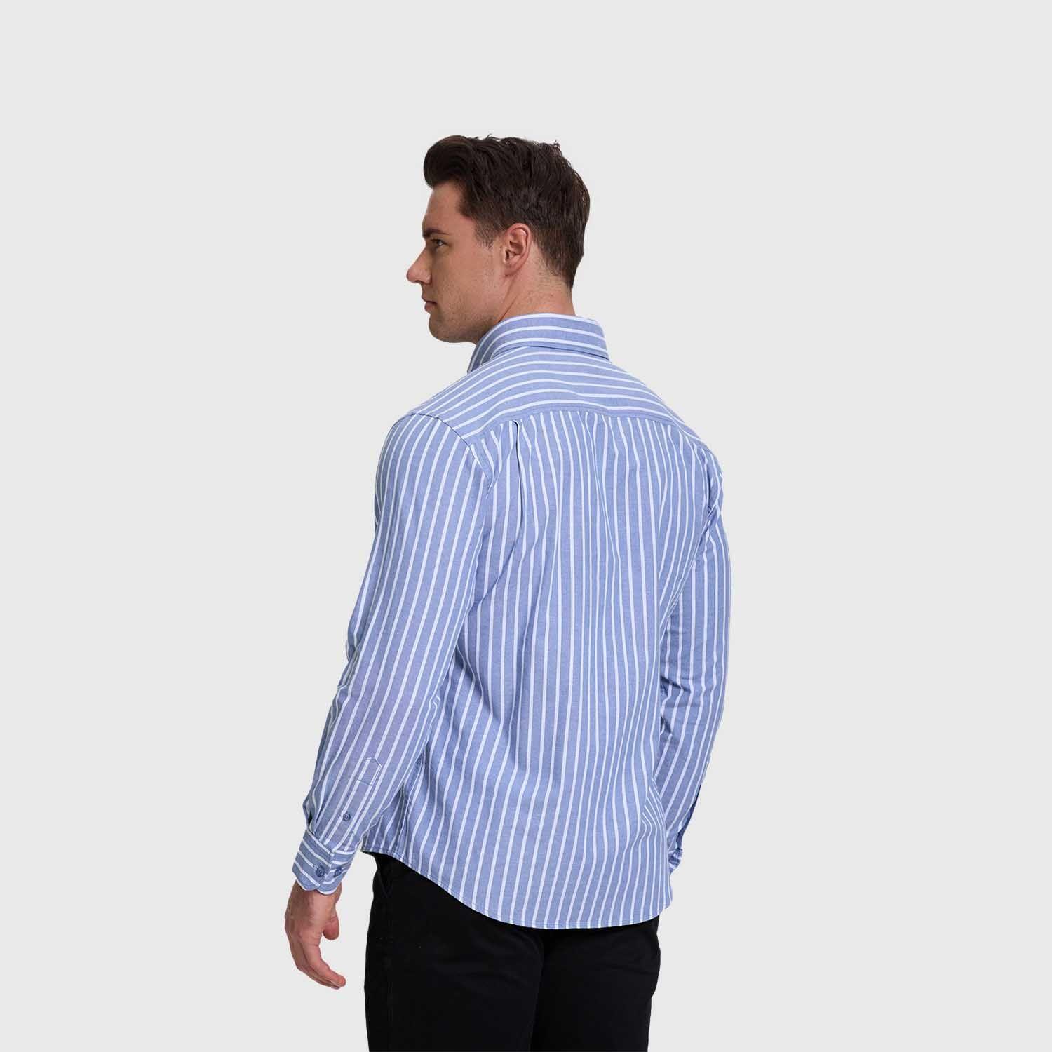 Camisa Hombre Rayas Premium Azul Fashion's Park-2