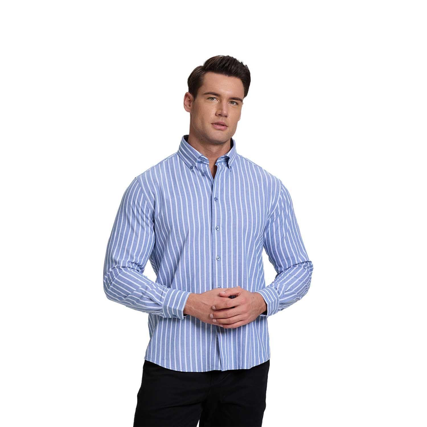 Camisa Hombre Rayas Premium Azul Fashion's Park-0