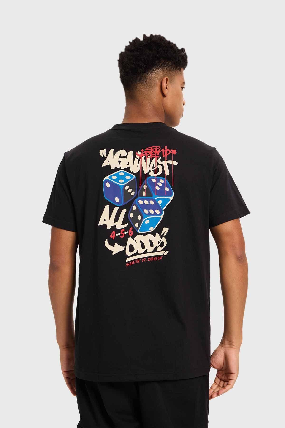 Polera Hombre Print Negro-2