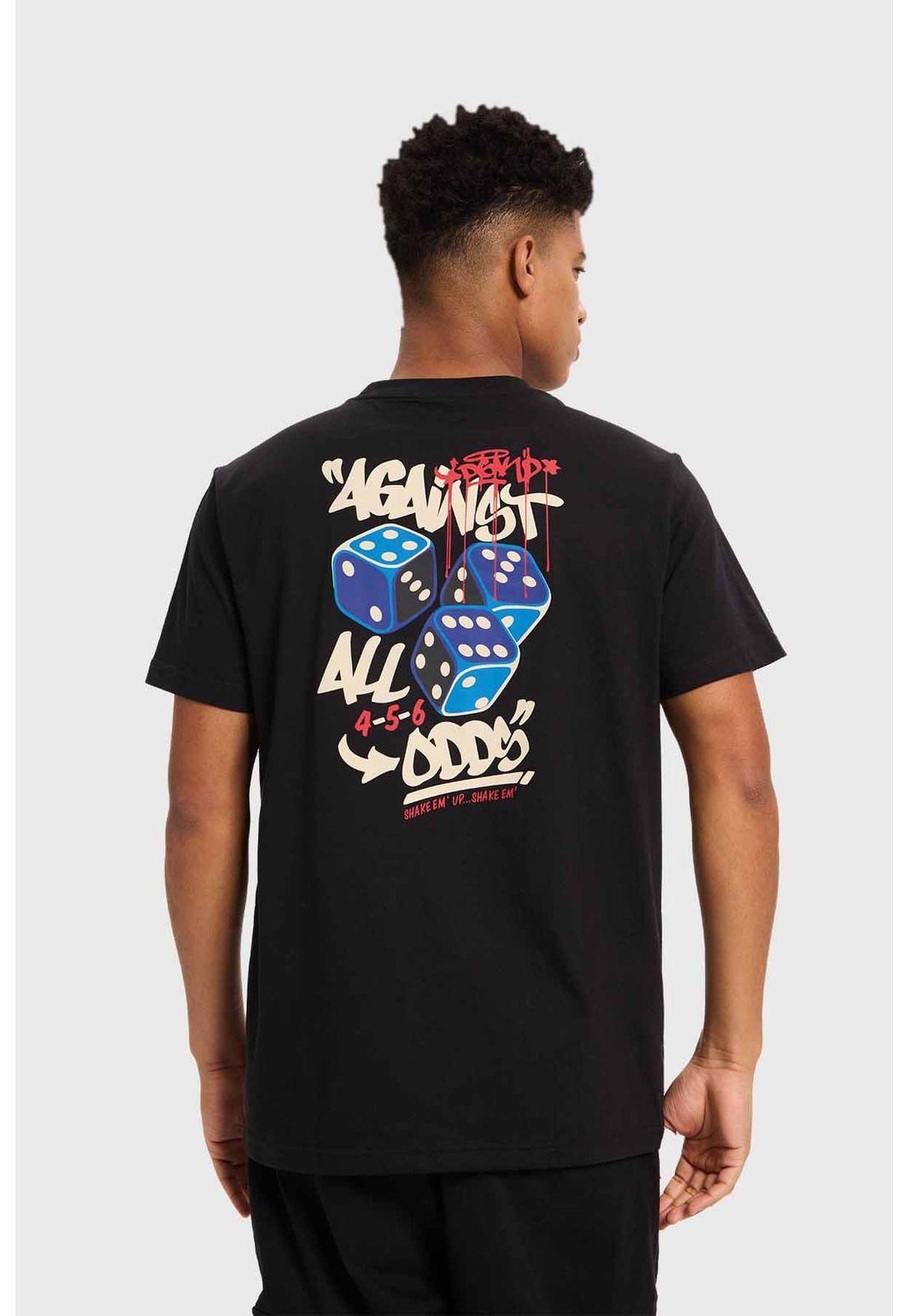 Polera Hombre Print Negro - VIII-2