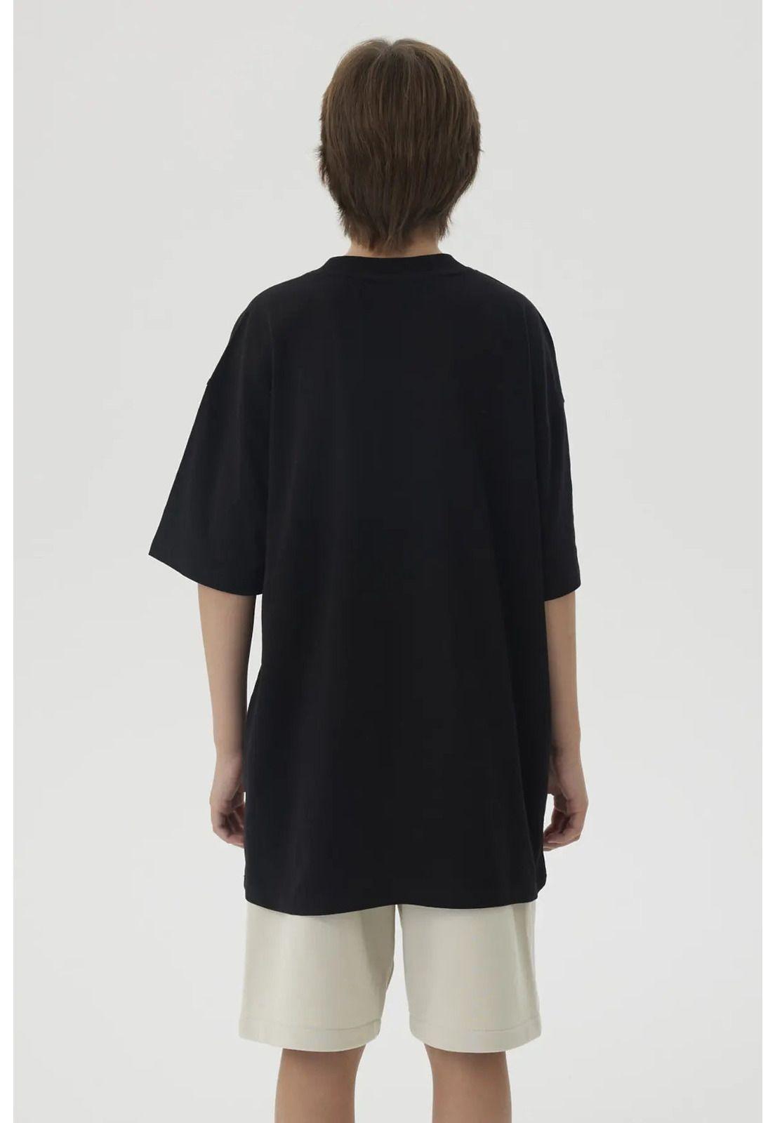 Polera Niño Con Bolsillo Negro-2