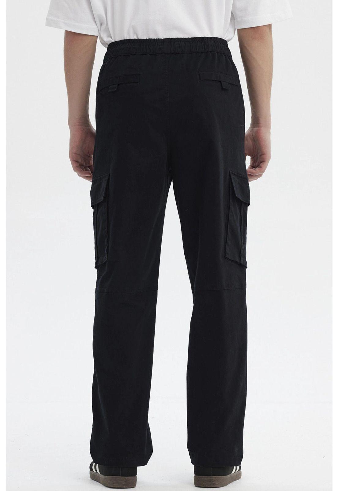 Pantalón Hombre Juvenil Calce Recto Negro - V-2