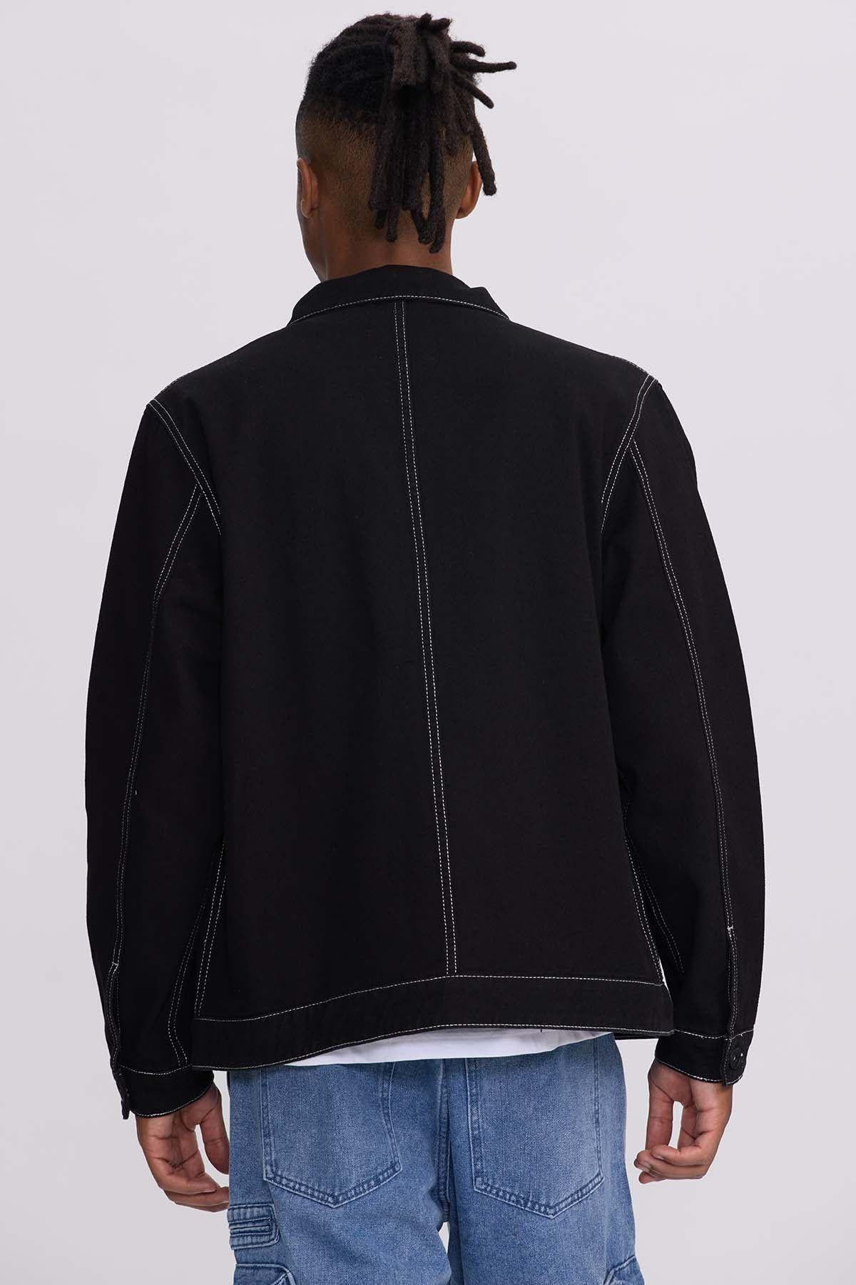 Chaqueta Hombre Denim Clásico Negro-2