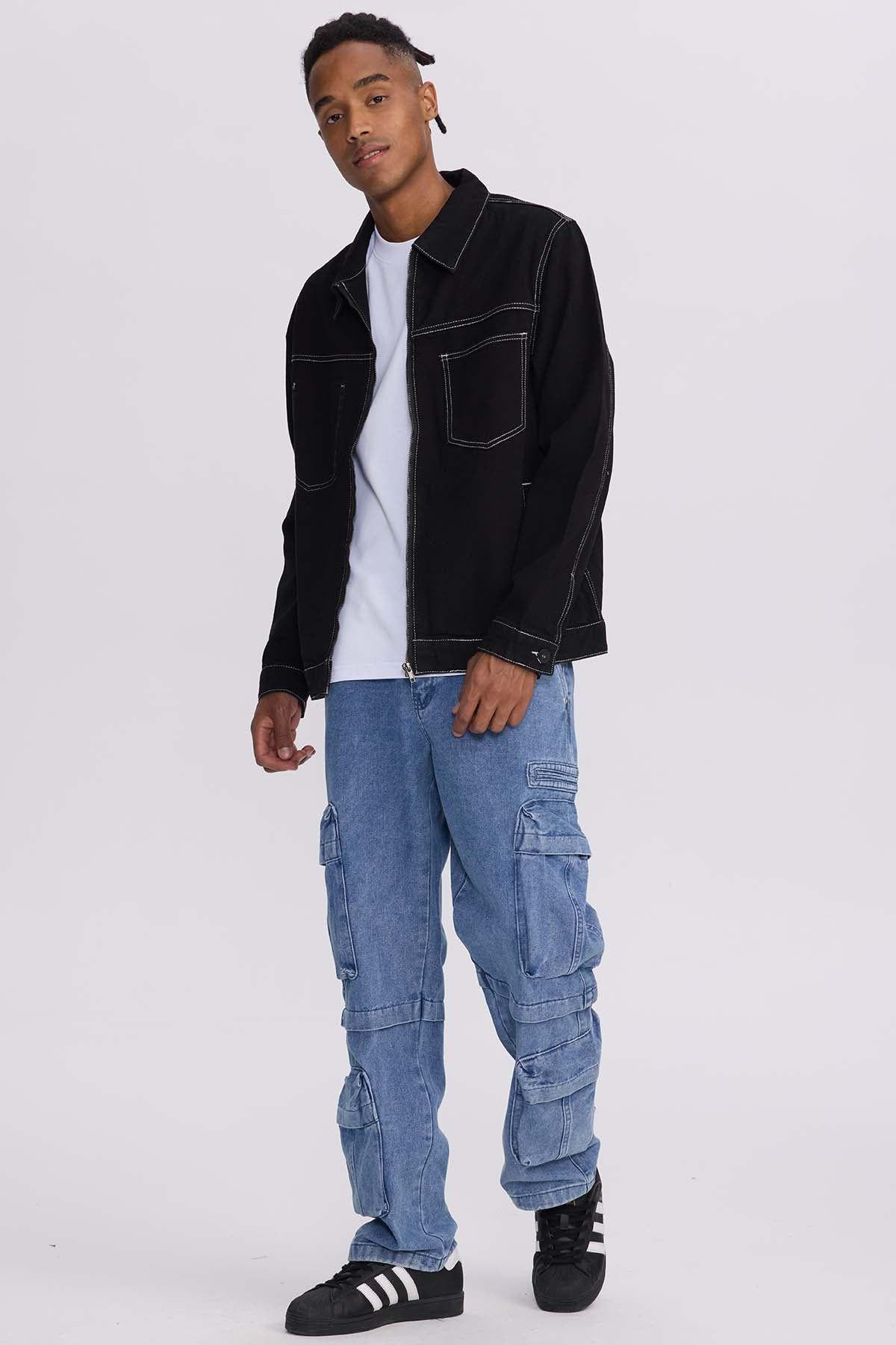 Chaqueta Hombre Denim Clásico Negro-3