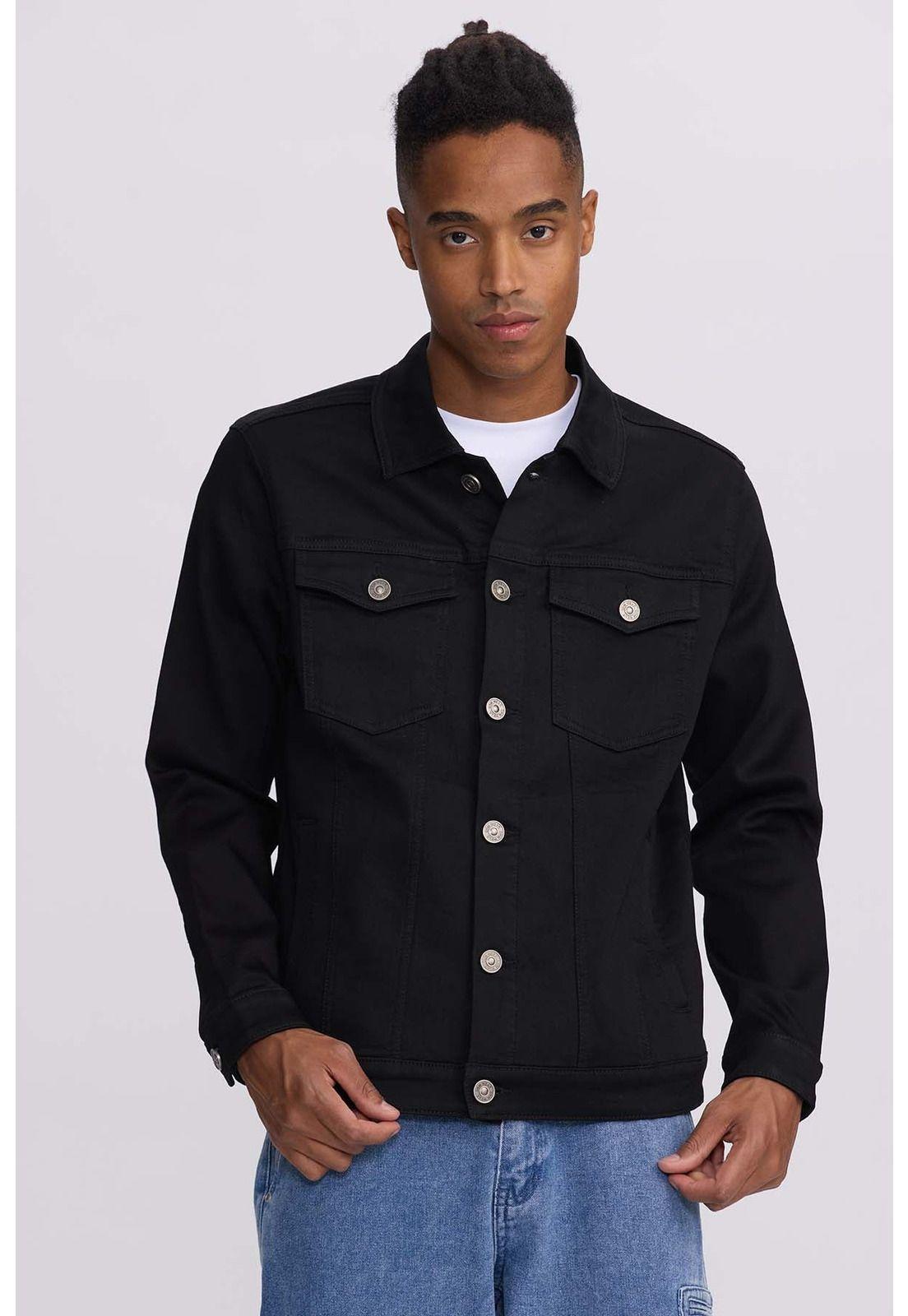 Chaqueta Hombre Denim Clásico Negro-0