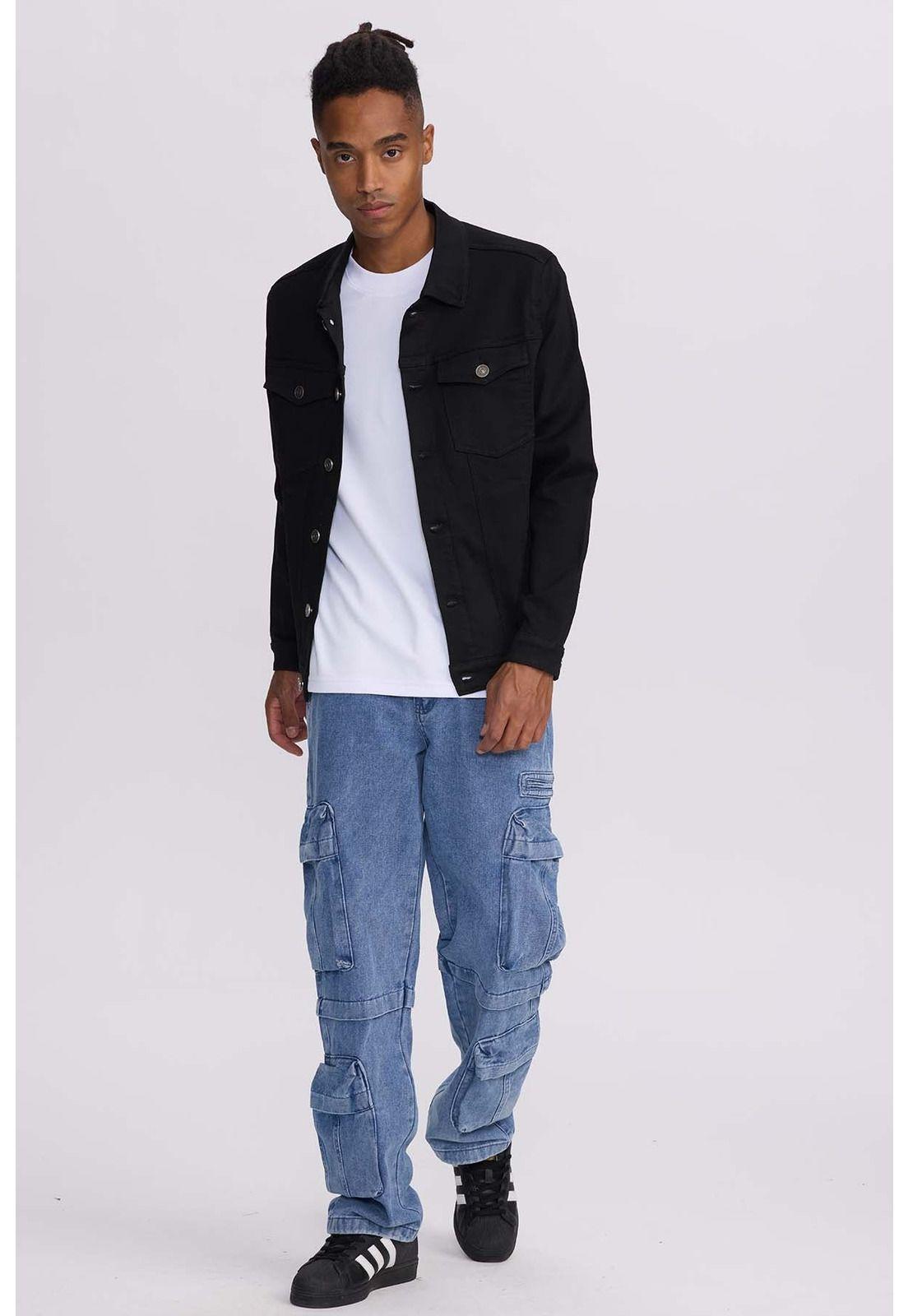 Chaqueta Hombre Denim Clásico Negro-3