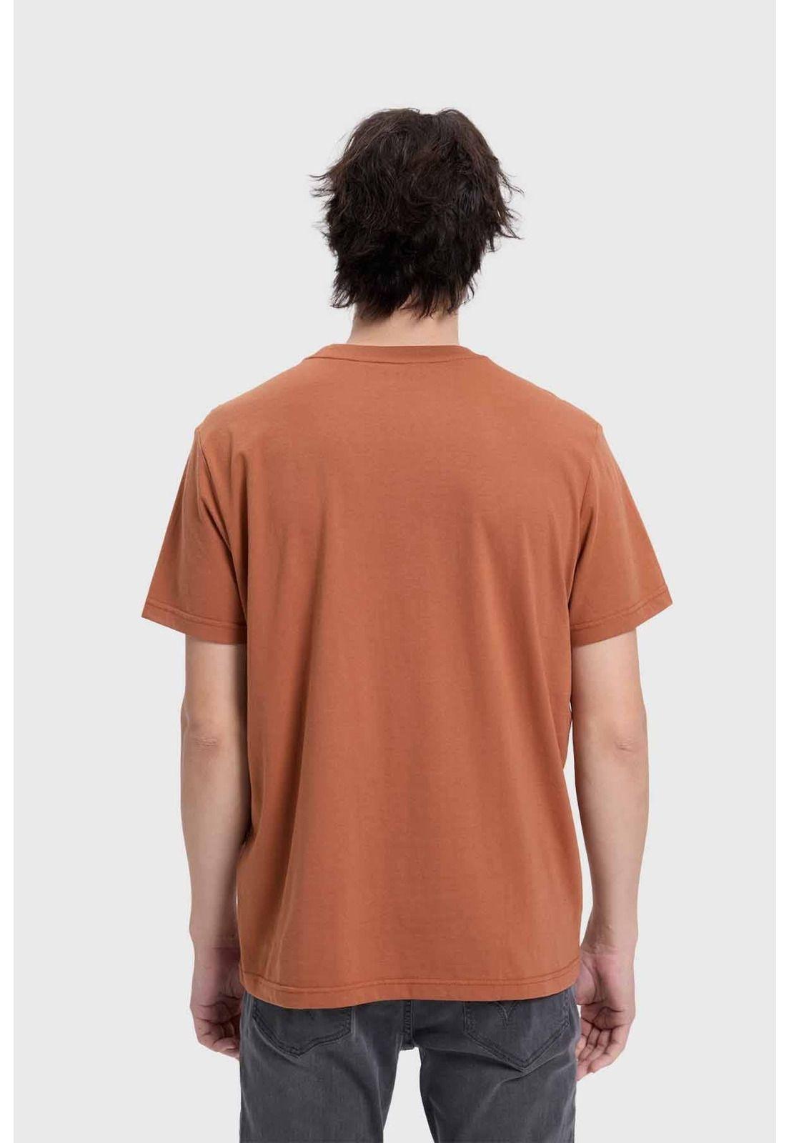 Polera Hombre Con Bolsillo Café-2