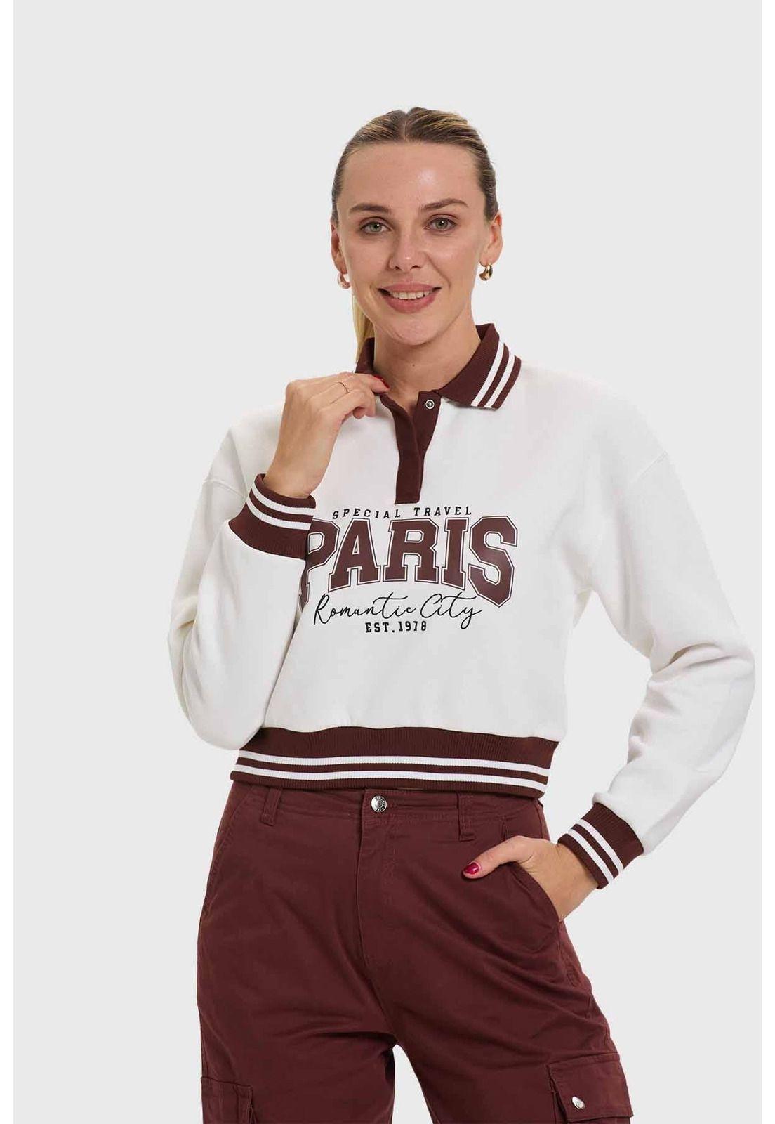 Polerón Mujer Preppy Café-0