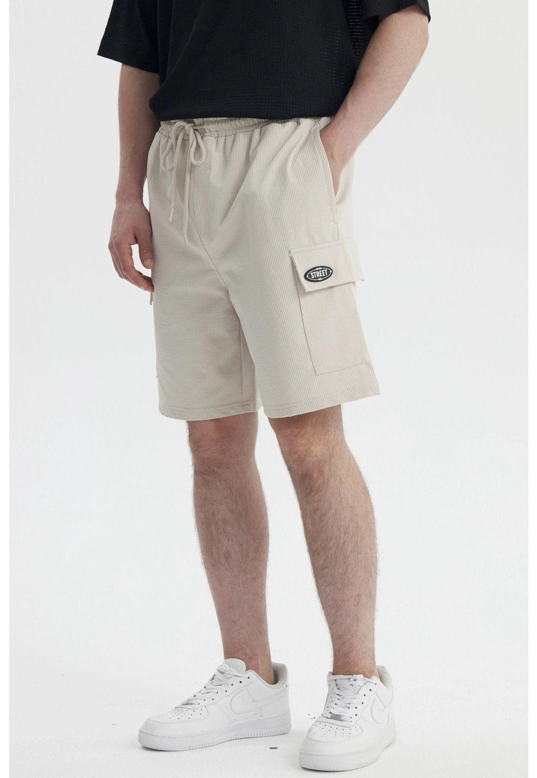 Bermuda Hombre Textura Beige-1