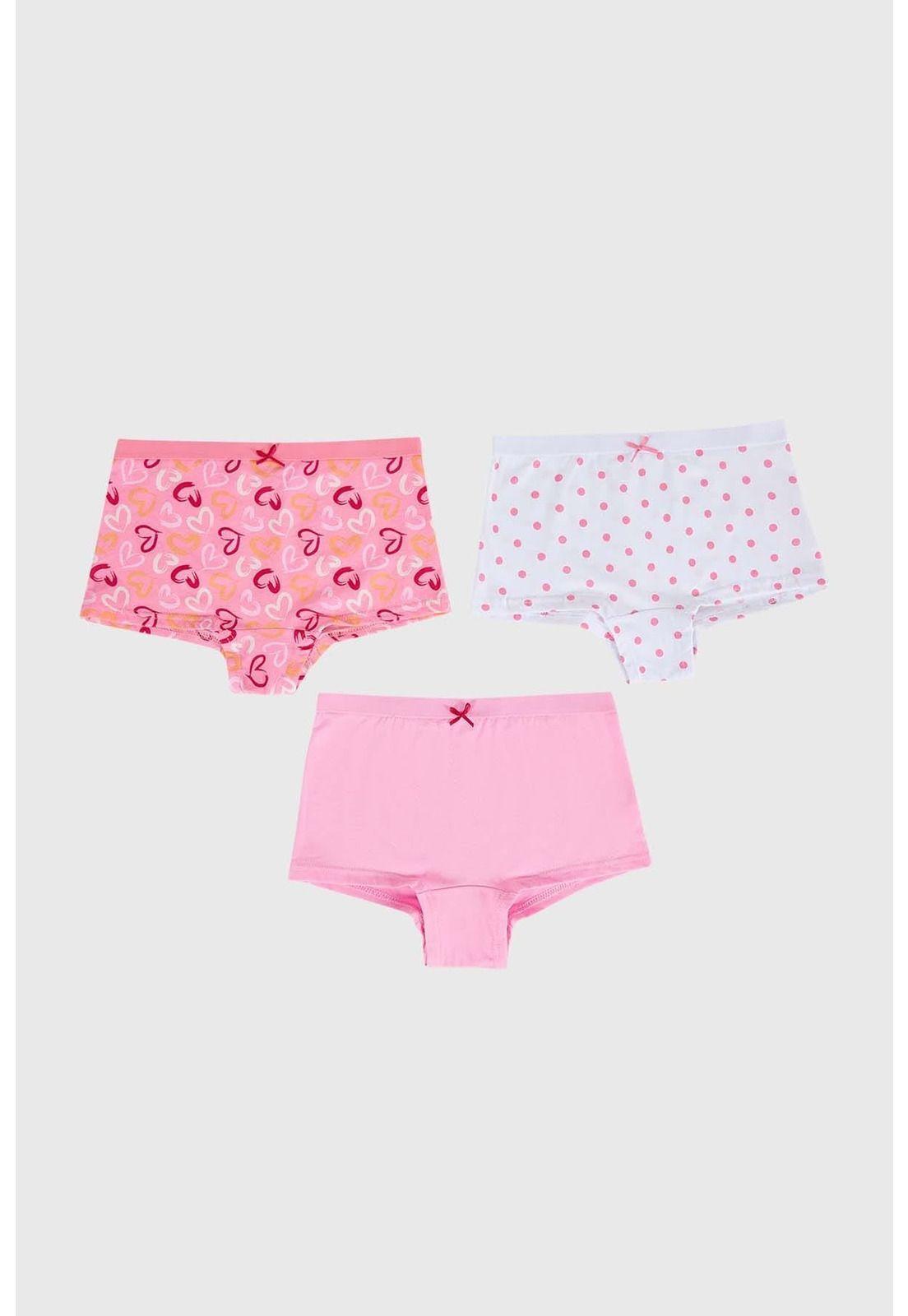Calzón Niña Tripack Rosado - ll-0
