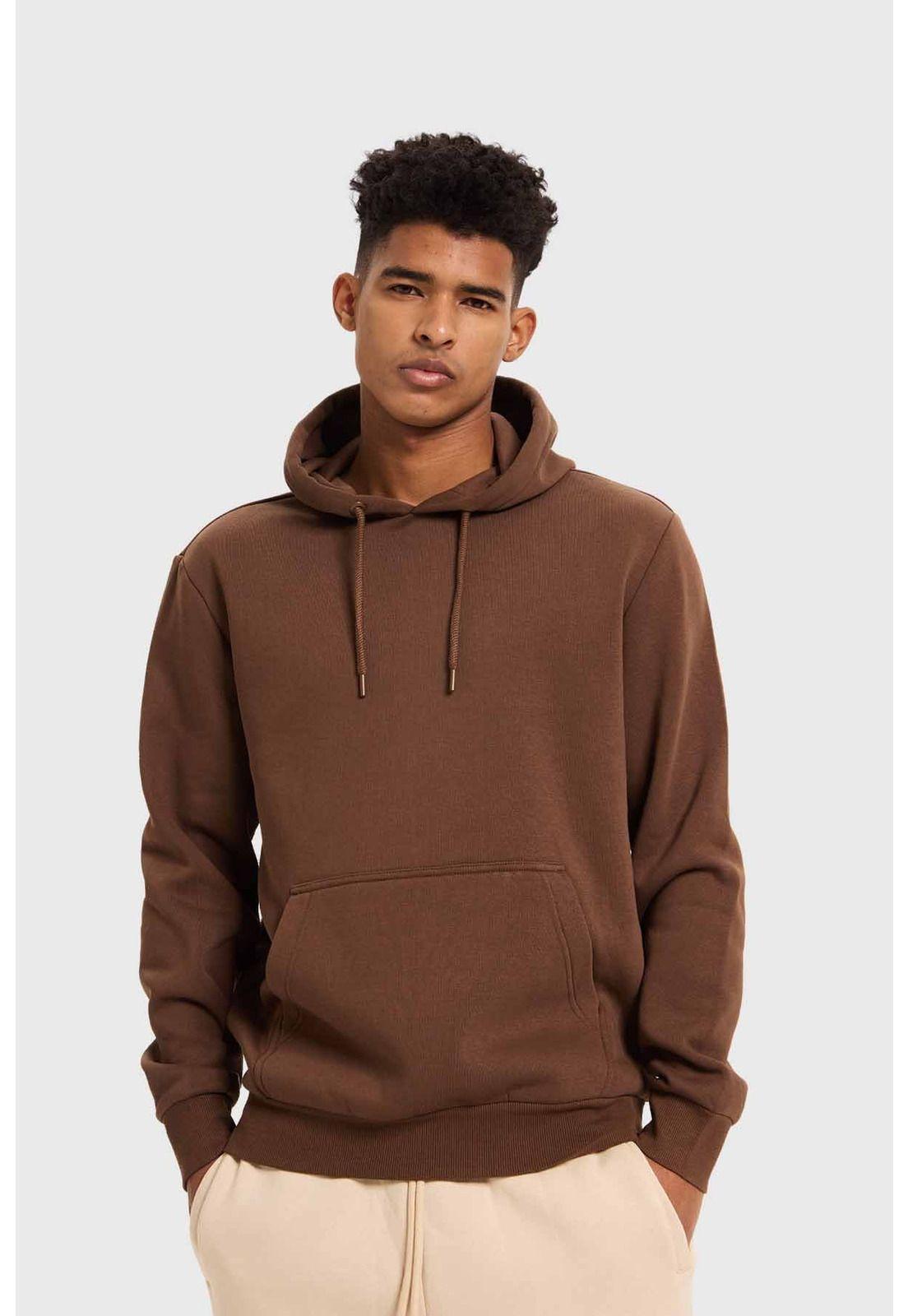 Polerón Hombre Hoodie Básico Chocolate-0