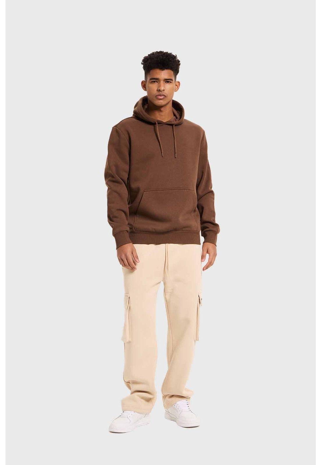 Polerón Hombre Hoodie Básico Chocolate-3