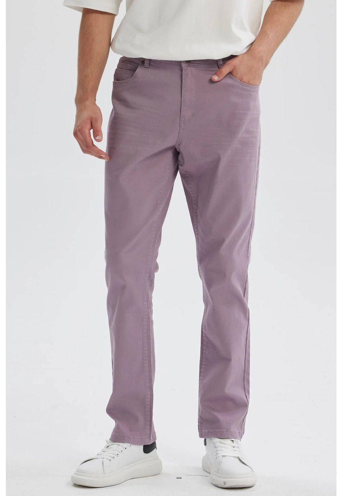Jeans Hombre Slim Color Lila-0