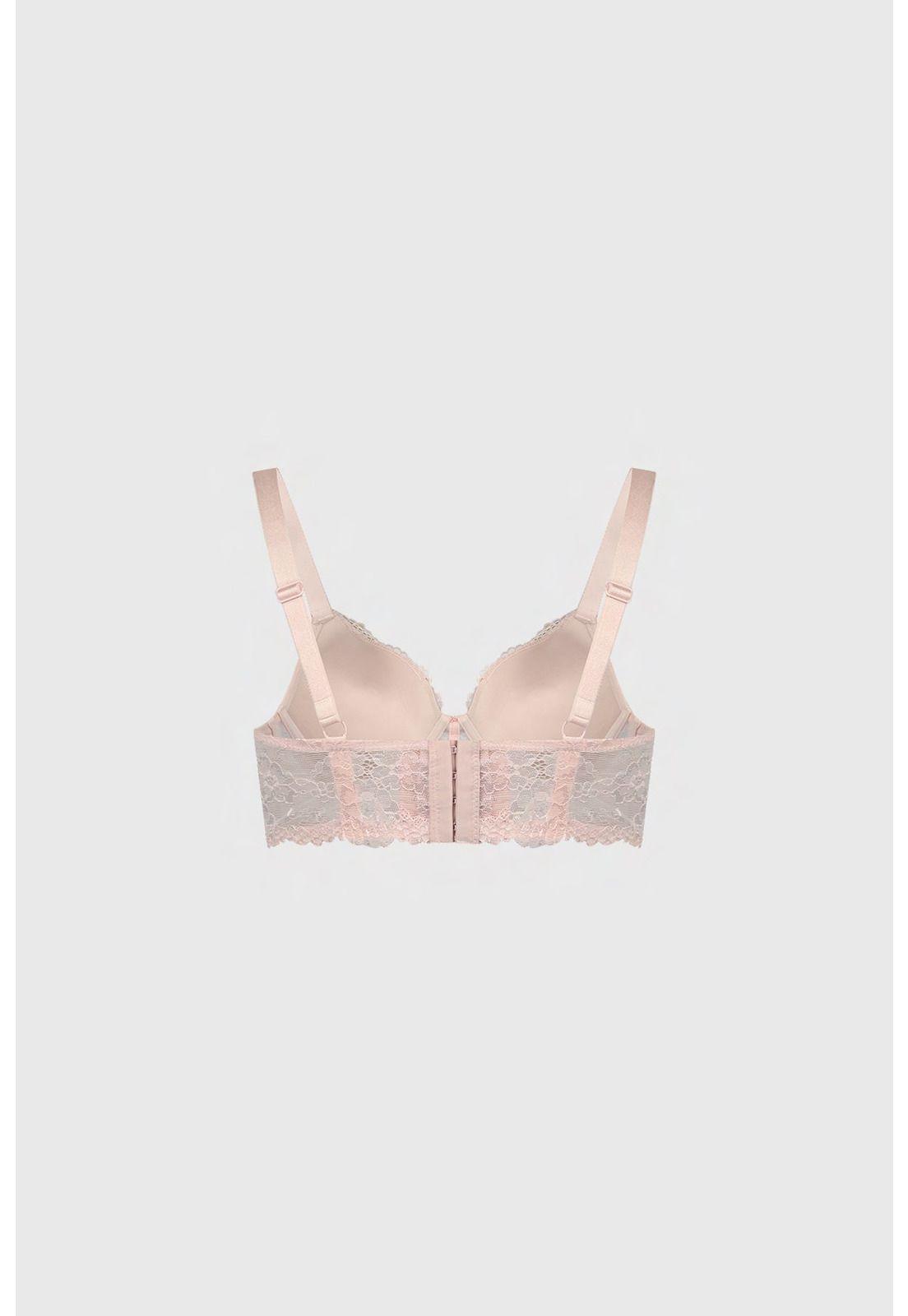 Sostén Mujer Copa Soft Encaje Detalle Palo Rosa-1