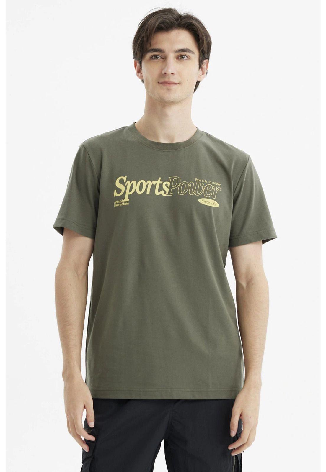 Polera Hombre Basket Verde Militar-0