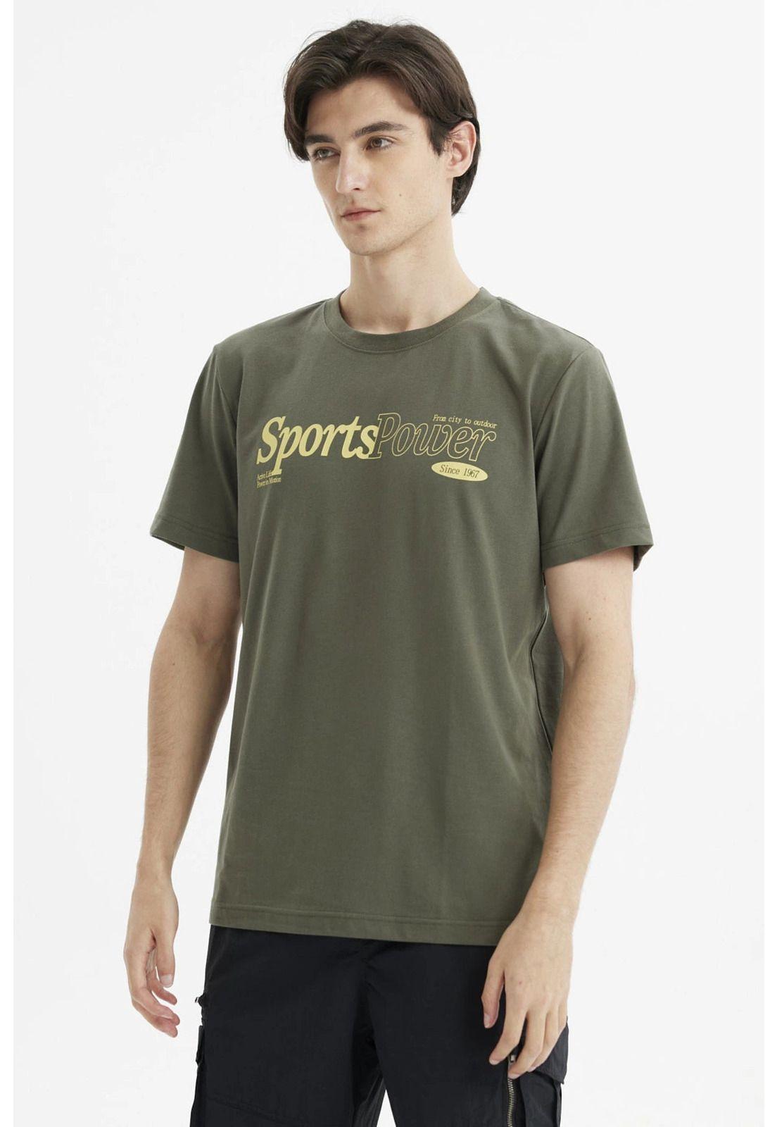 Polera Hombre Basket Verde Militar-1