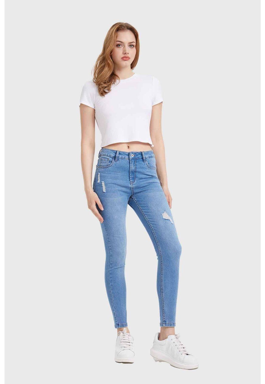 Jeans Mujer Skinny Lia Azul - V-3