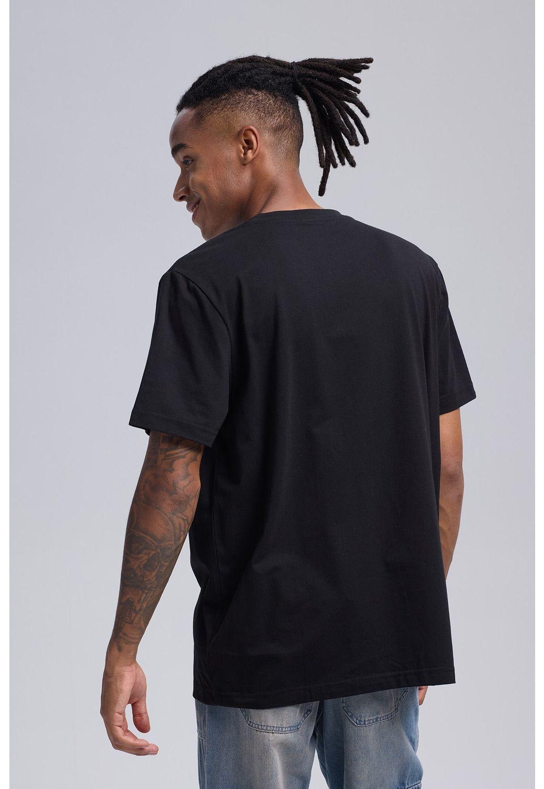 Polera Hombre Print City Negro-2